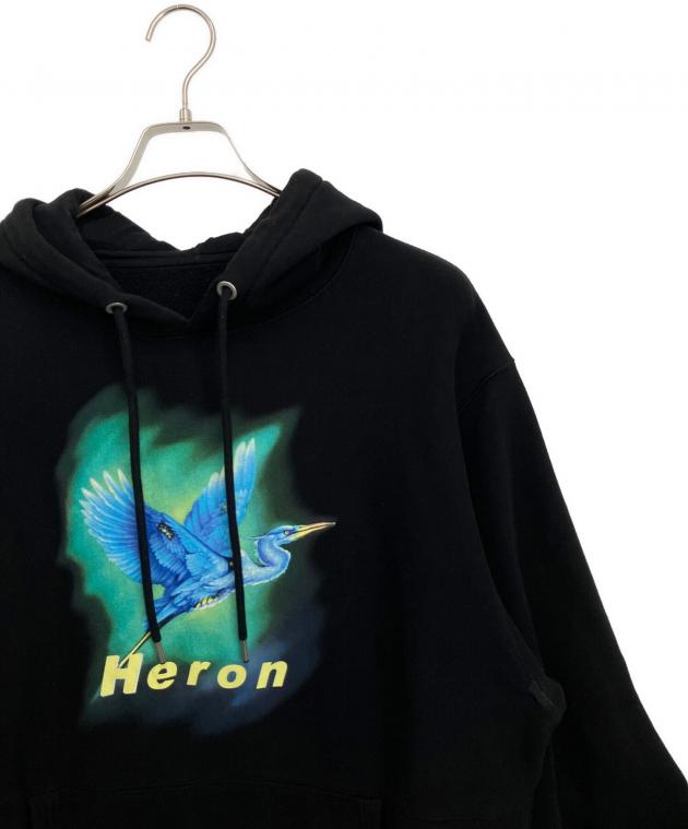米津玄師着用 HERON PRESTON パーカー 中古・古着通販】HERON PRESTON (ヘロンプレストン) パーカー ブラック