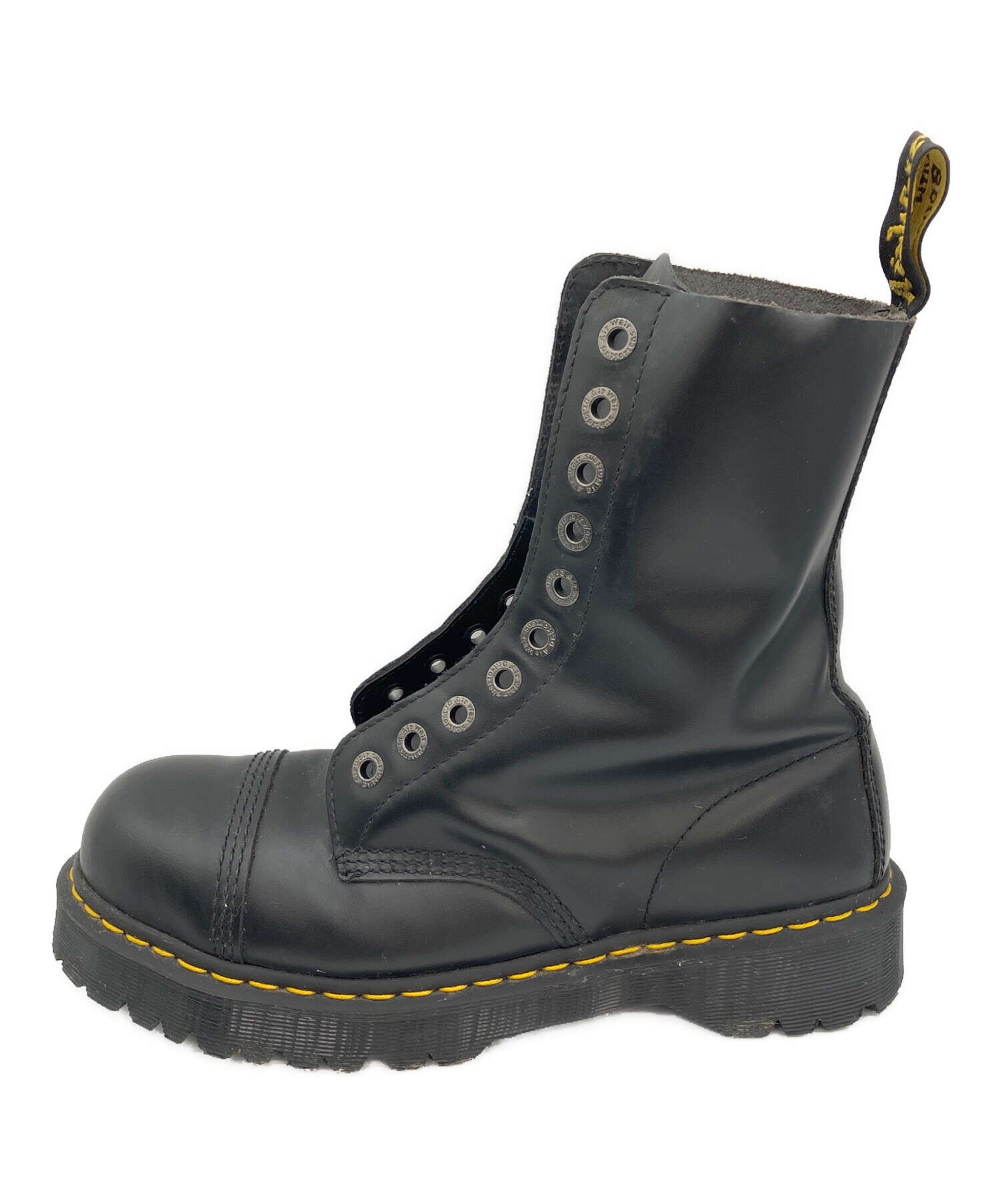 希少ドクターマーチン ダウンブーツ ワークブーツ オイルレザー 本革 黒UK9 中古・古着通販】Dr.Martens (ドクターマーチン) レザーブーツ
