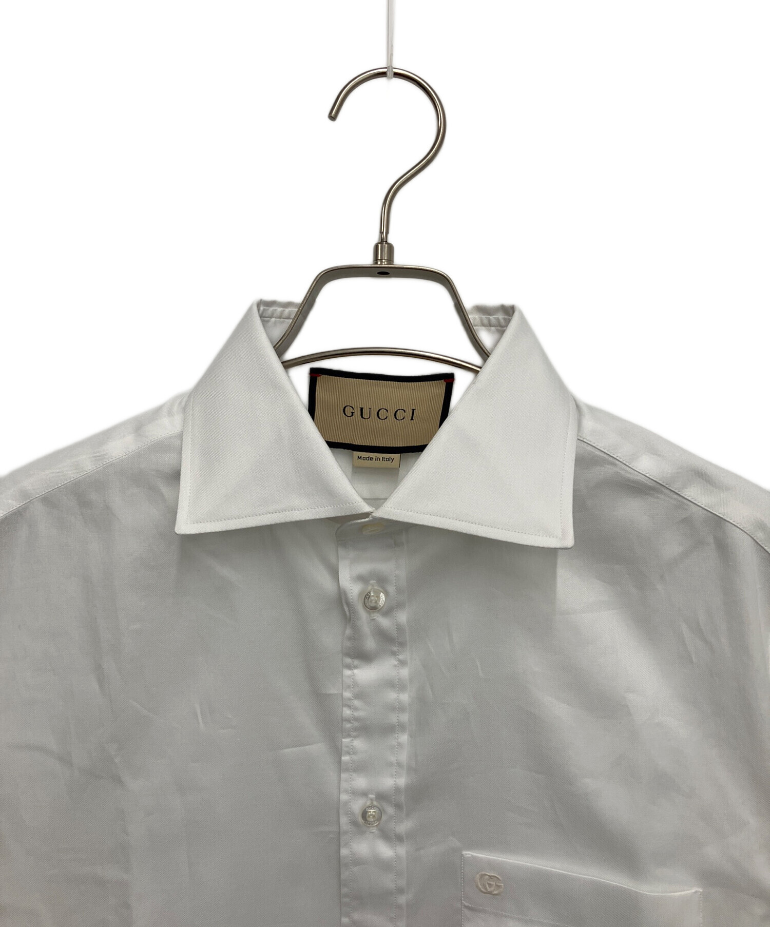 中古・古着通販】GUCCI (グッチ) 長袖シャツ ホワイト サイズ:37/14 1 