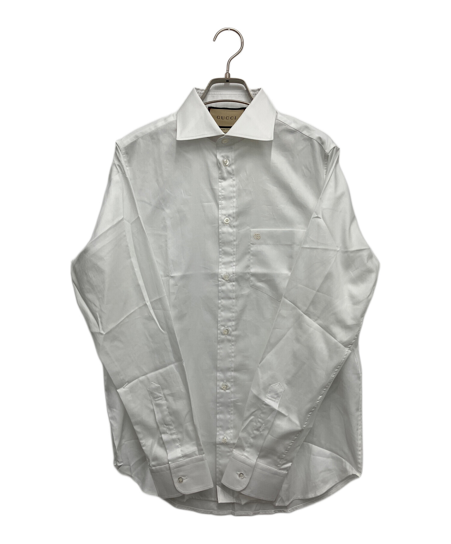 GUCCI グッチ 長袖シャツ ホワイト サイズ38 中古・古着通販】GUCCI (グッチ) 長袖シャツ ホワイト サイズ:37/14 1