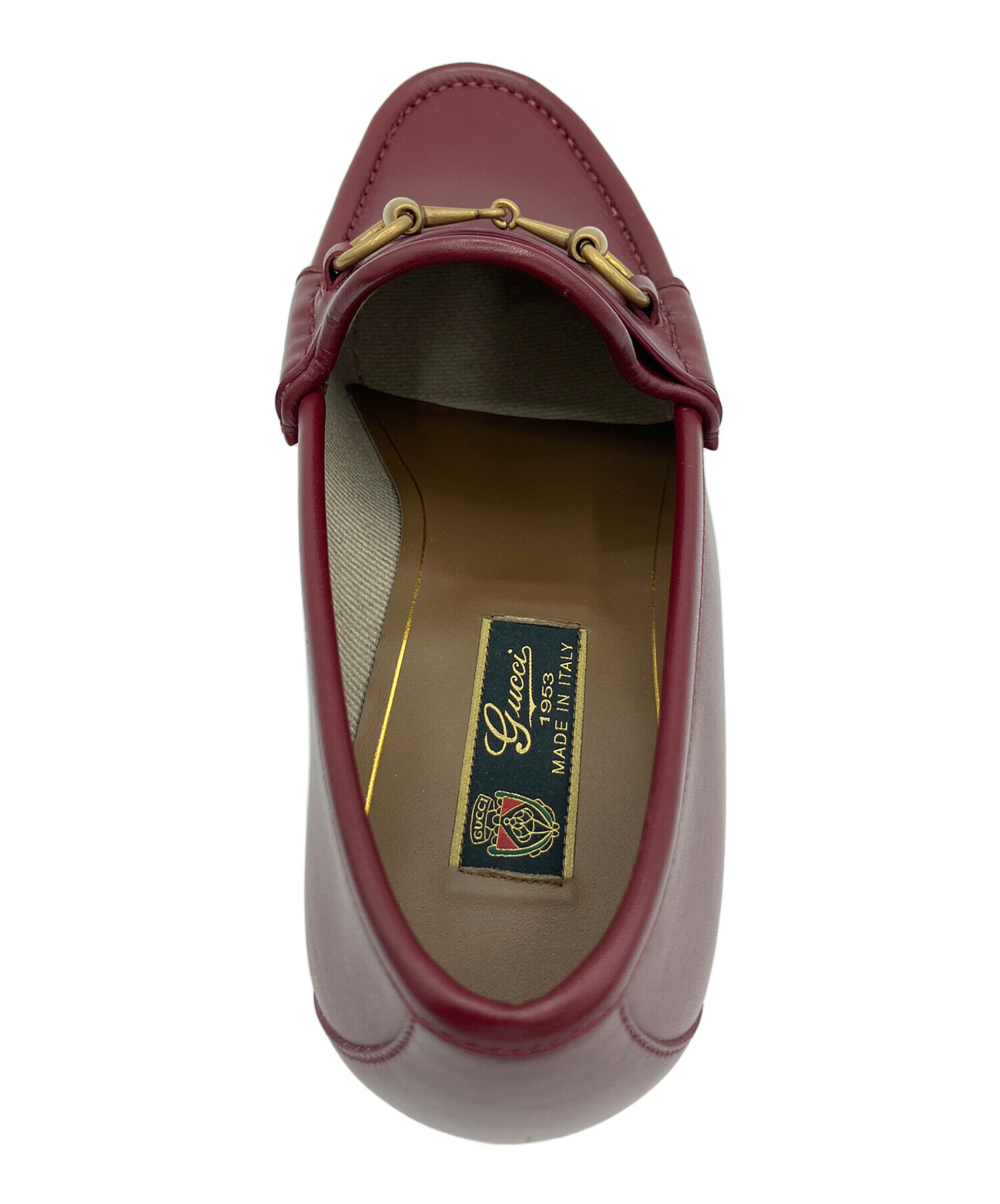 中古・古着通販】GUCCI (グッチ) ホースビット 1953 ローファー レッド