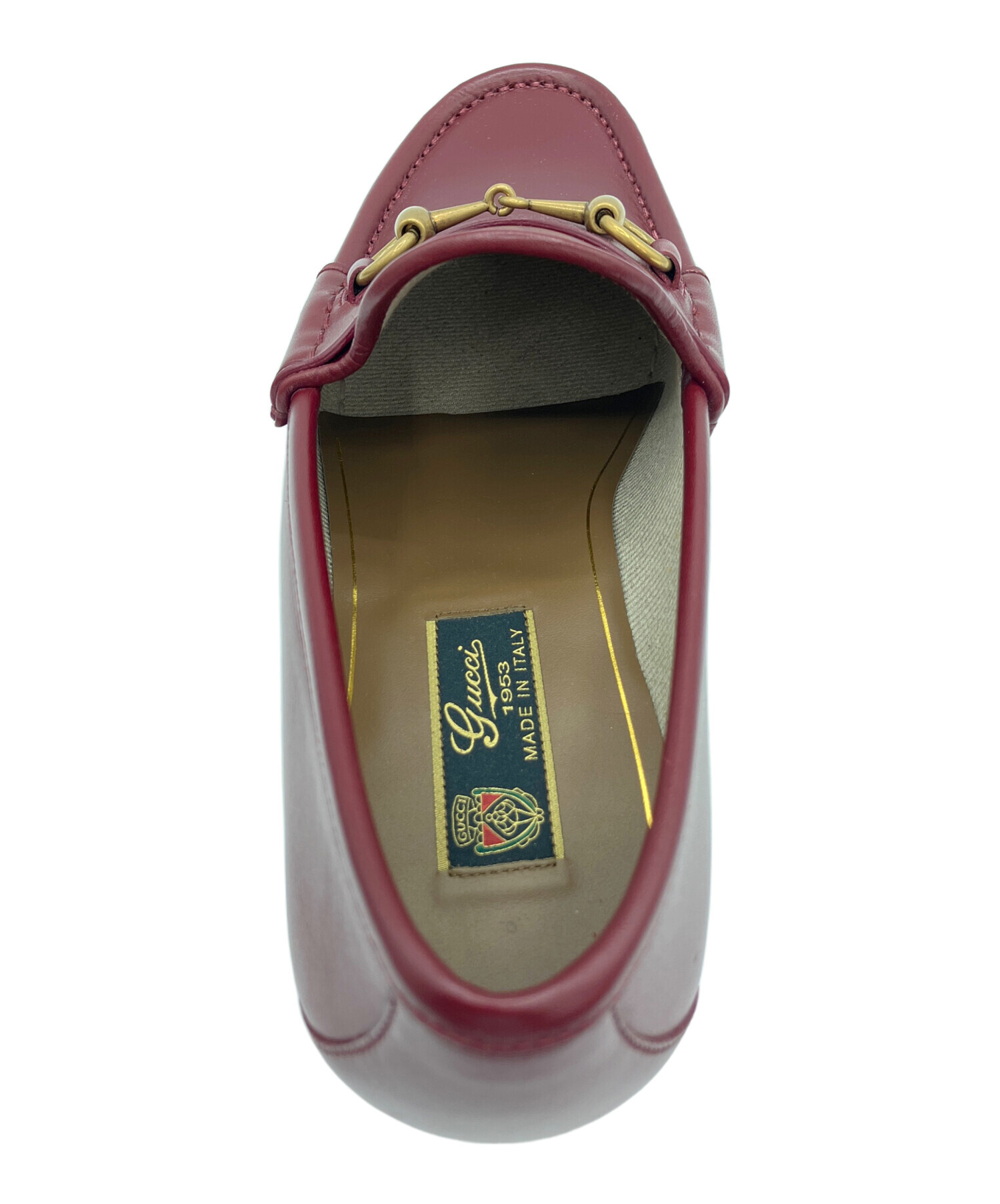中古・古着通販】GUCCI (グッチ) ホースビット 1953 ローファー レッド