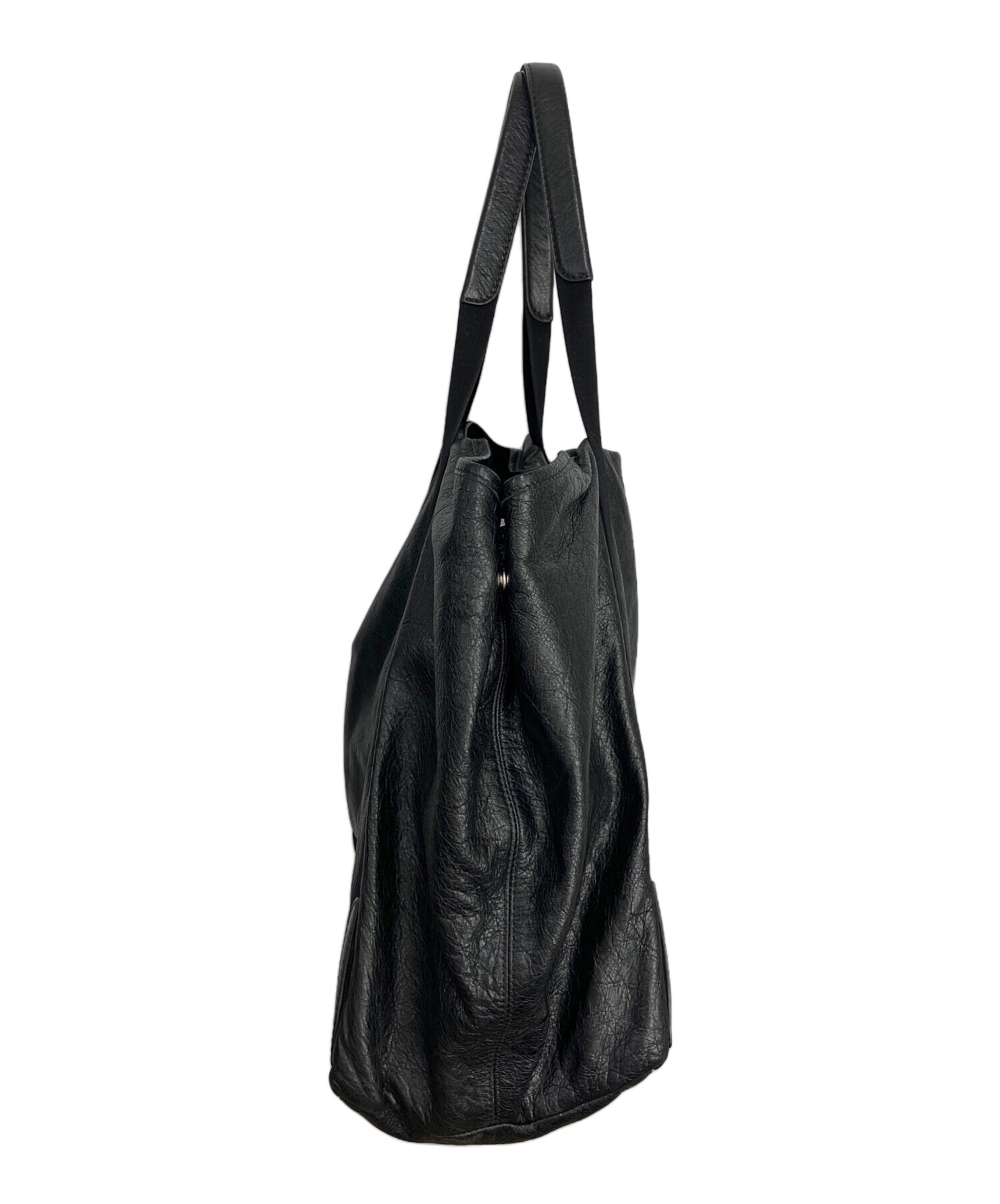 中古・古着通販】BALENCIAGA (バレンシアガ) ネイビーカバM レザー 