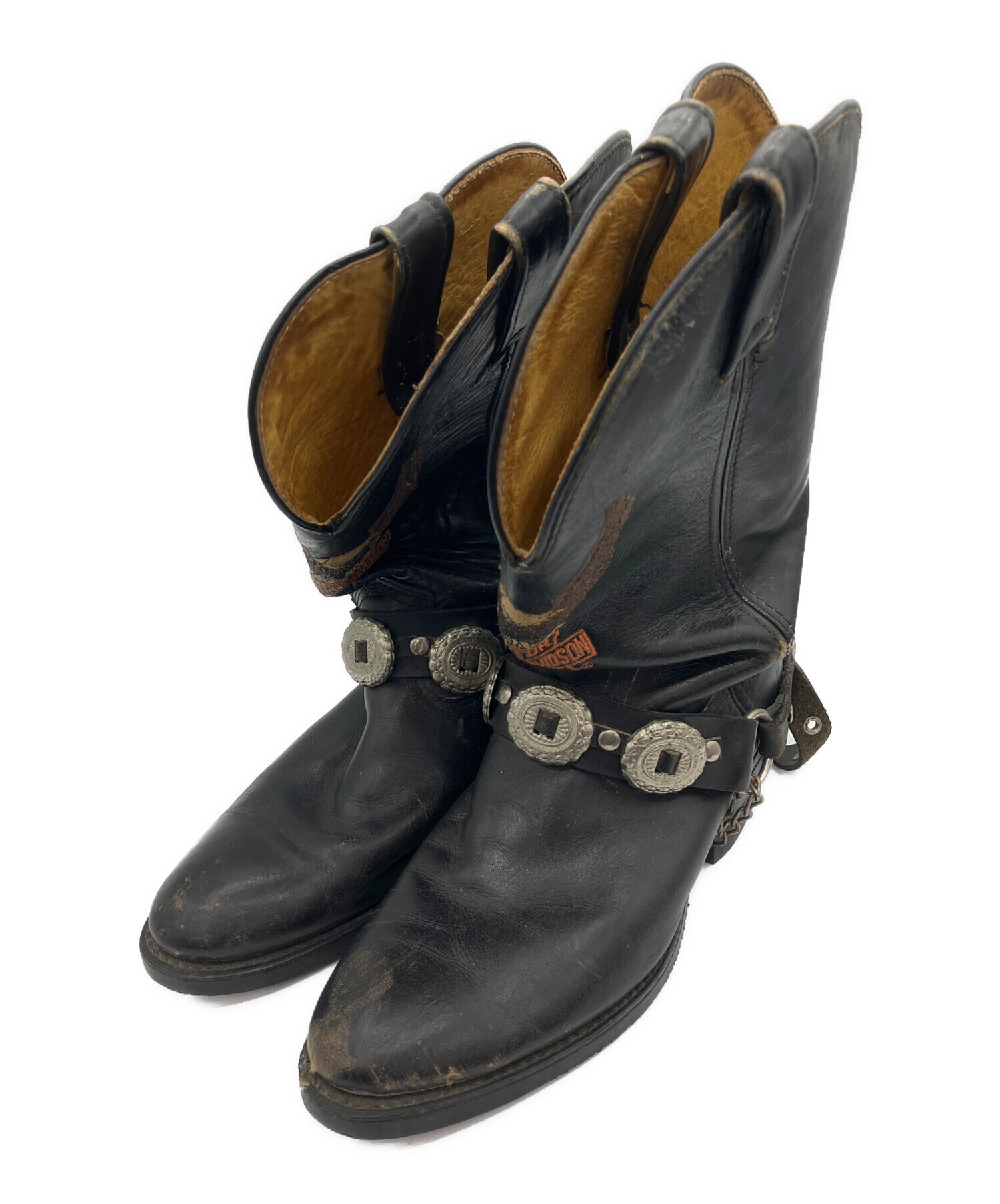 Harley-Davidson エンジニアブーツ ブラック 中古・古着通販】HARLEY-DAVIDSON (ハーレーダビッドソン) エンジニア