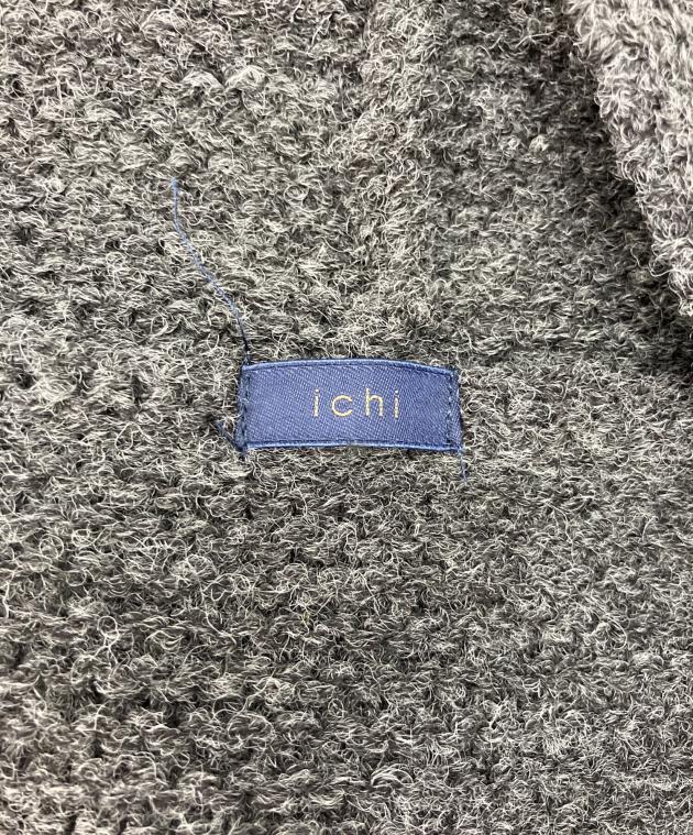 中古・古着通販】ichi (イチ) ニットジャケット グレー サイズ:FREE