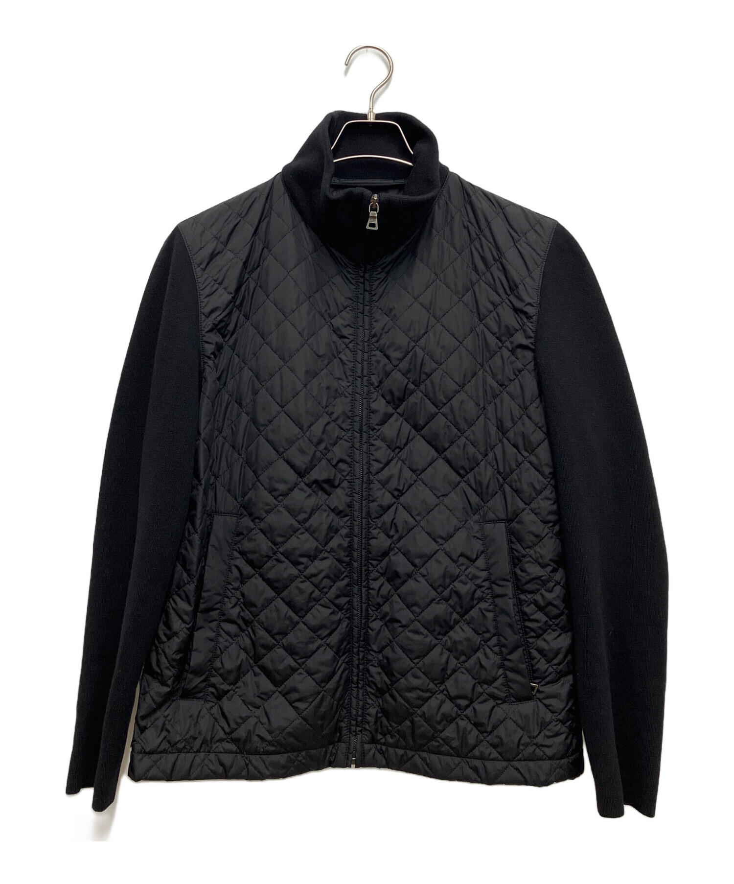 PRADA SPORT プラダスポーツ リバーシブルマフラー ナイロンニット 黒 中古・古着通販】PRADA SPORTS (プラダスポーツ) ハイブリッドブルゾン
