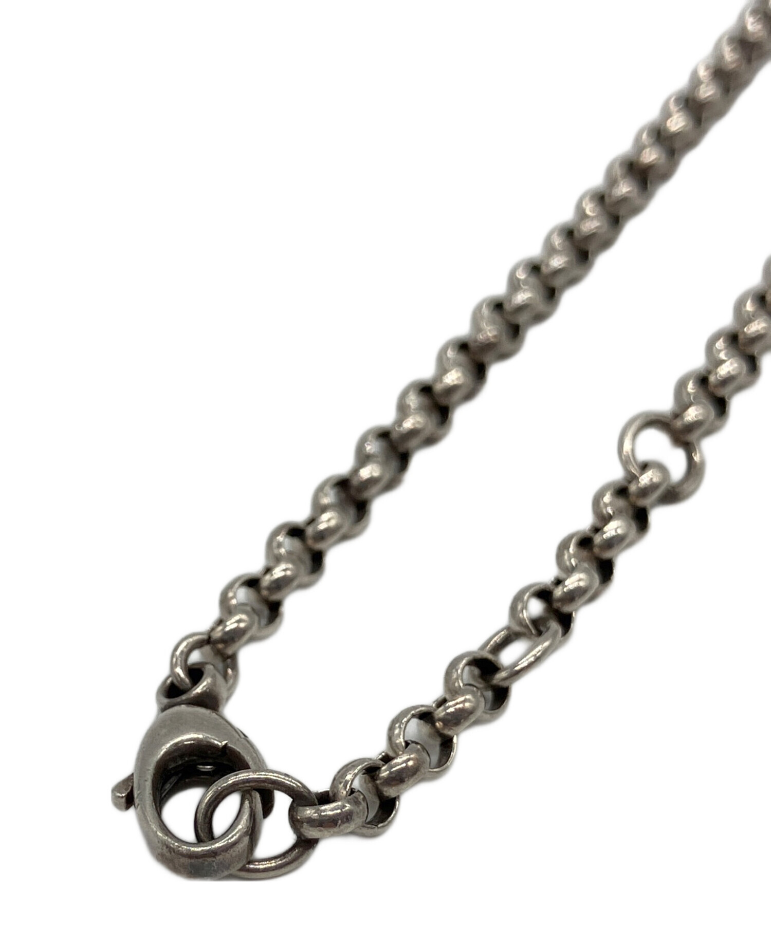 中古・古着通販】GUCCI (グッチ) ロゴプレートネックレス シルバー