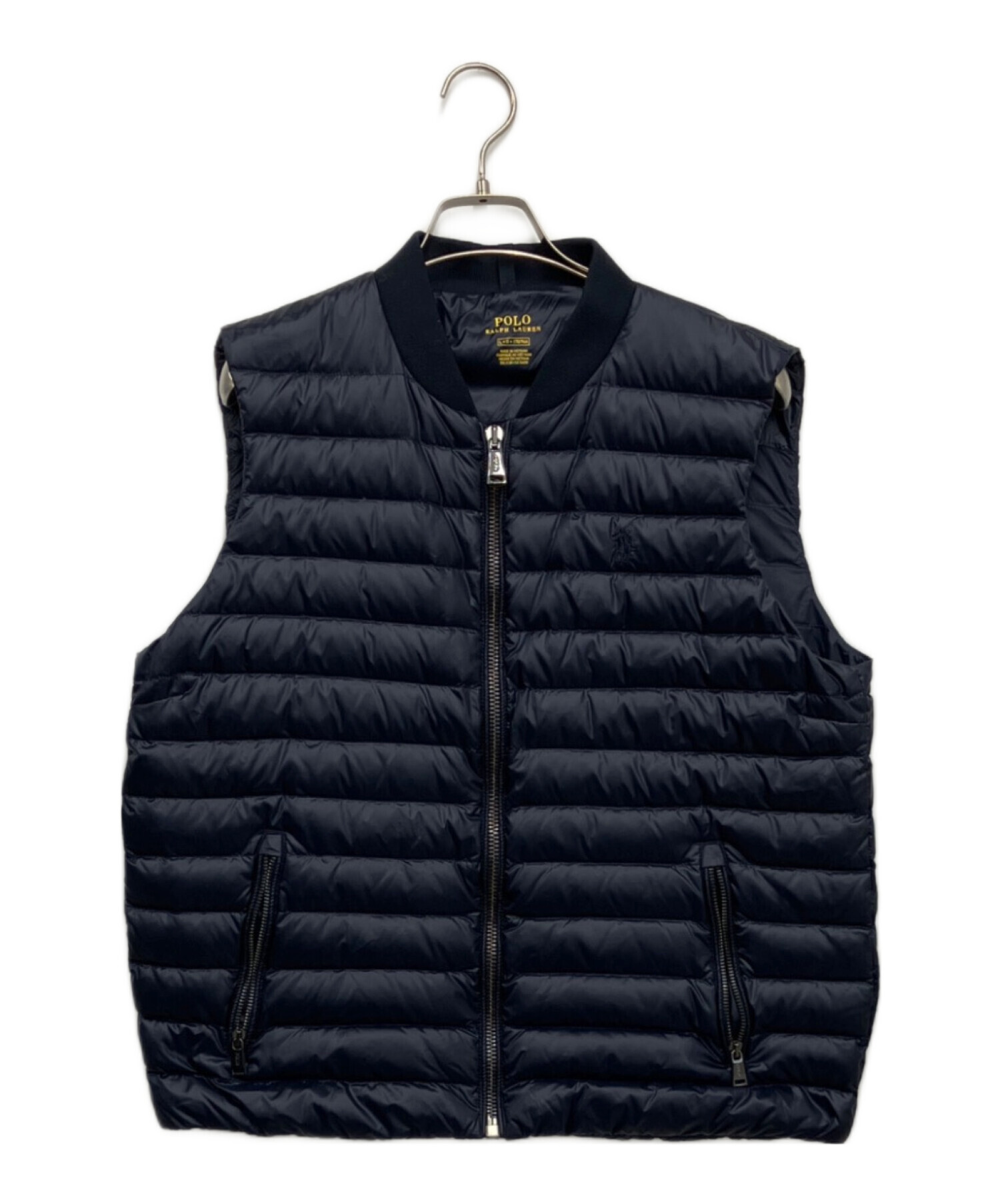 未使用級 ポロラルフローレン クラシカル ダウンベスト ポニー刺繍 ネイビー L 中古・古着通販】POLO RALPH LAUREN (ポロ・ラルフローレン) ダウン
