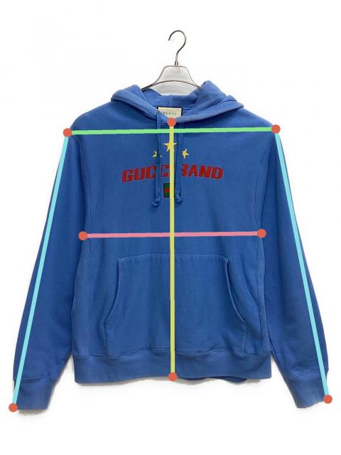 中古・古着通販】GUCCI (グッチ) プルオーバーパーカー ブルー サイズ