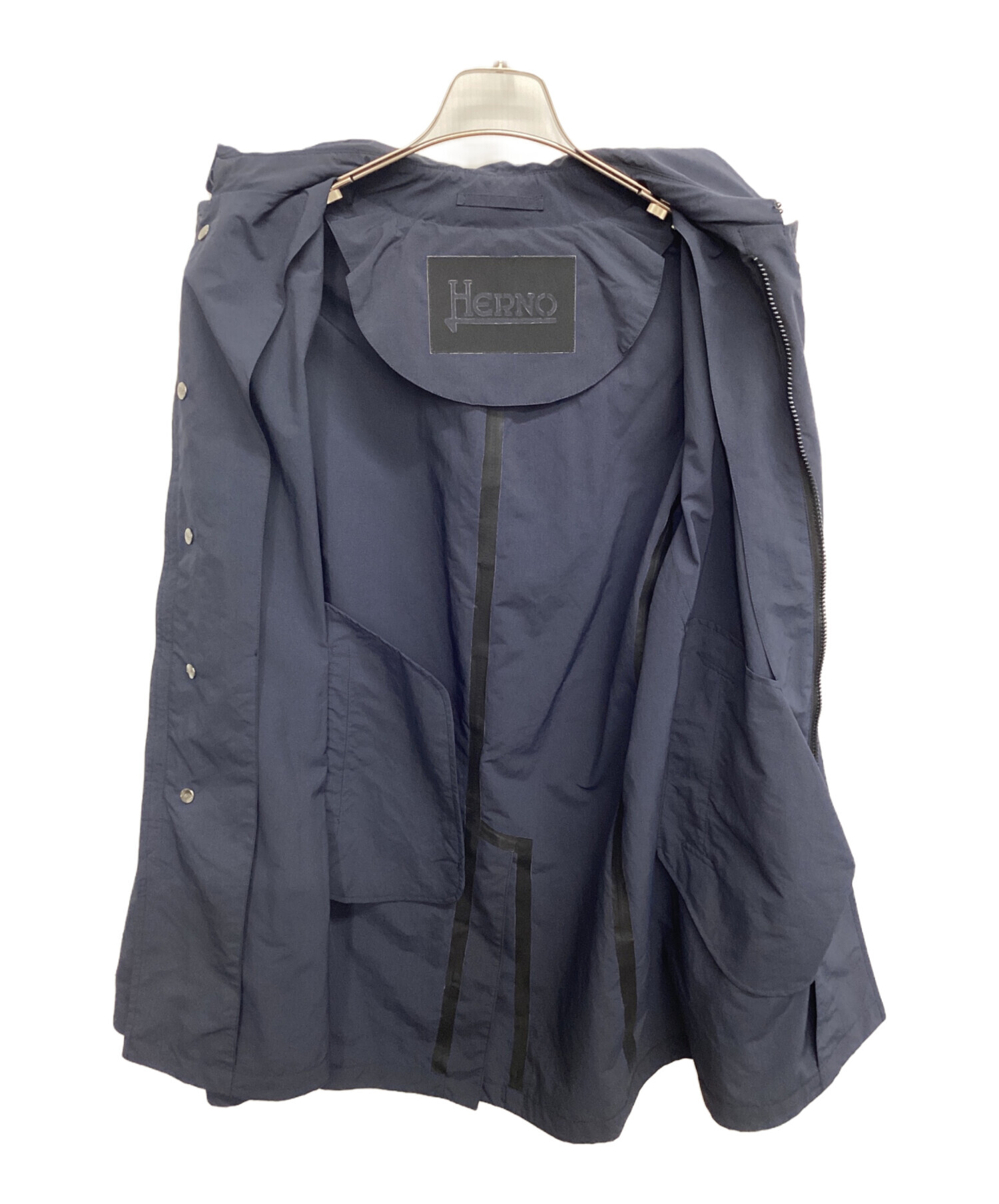 中古・古着通販】HERNO (ヘルノ) マウンテンパーカー ネイビー サイズ 