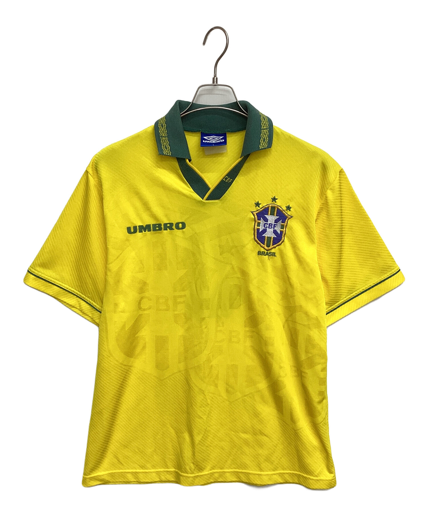 ★8SM2 UMBRO メッシュ　Tシャツ　ゲームシャツ　イエロー　L 古着 中古・古着通販】UMBRO (アンブロ) ゲームシャツ イエロー サイズ:L
