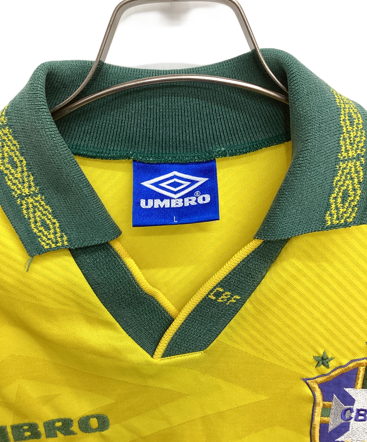 ★8SM2 UMBRO メッシュ　Tシャツ　ゲームシャツ　イエロー　L 古着 中古・古着通販】UMBRO (アンブロ) ゲームシャツ イエロー サイズ:L