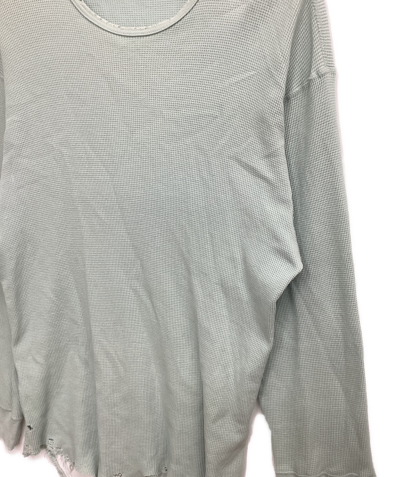 中古・古着通販】ANCELLM (アンセルム) ダメージワッフルクルーロング