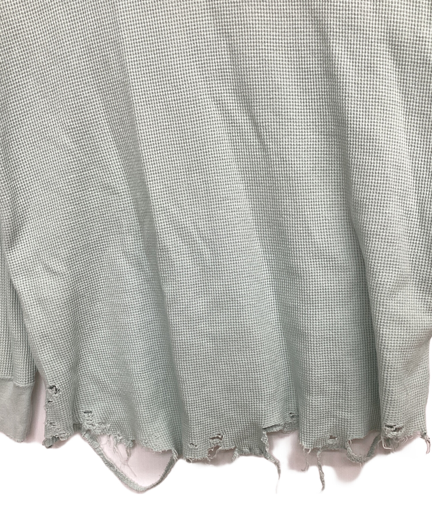 中古・古着通販】ANCELLM (アンセルム) ダメージワッフルクルーロング