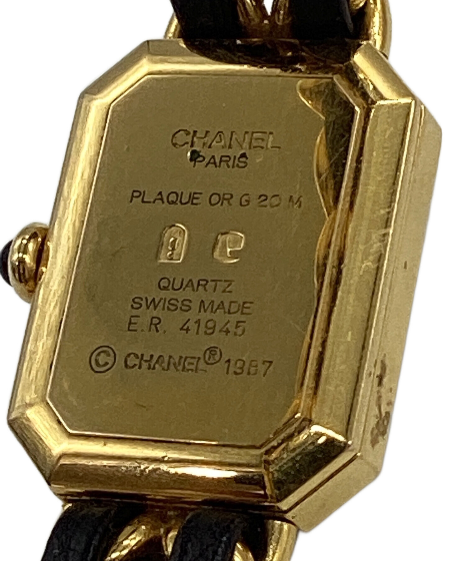 中古・古着通販】CHANEL (シャネル) プルミエールL ブラック×ゴールド