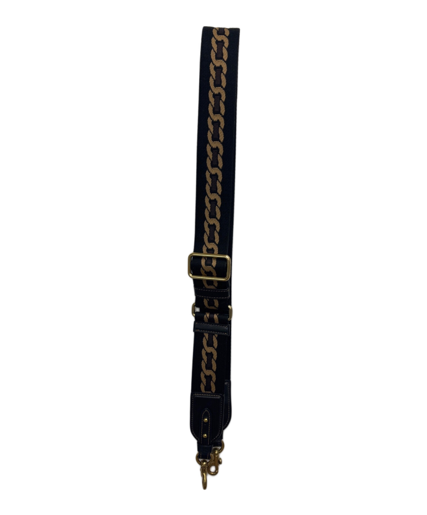 中古・古着通販】COACH (コーチ) バッグストラップ ブラック×ブラウン 