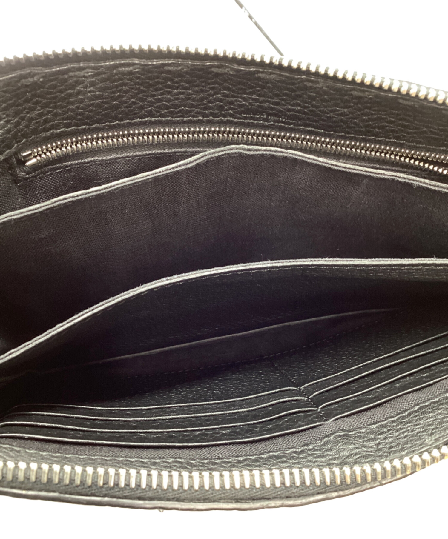 FENDI ブラックレザー クラッチバッグ フェンディ FENDI ROMA キオード レザークラッチ ブラック