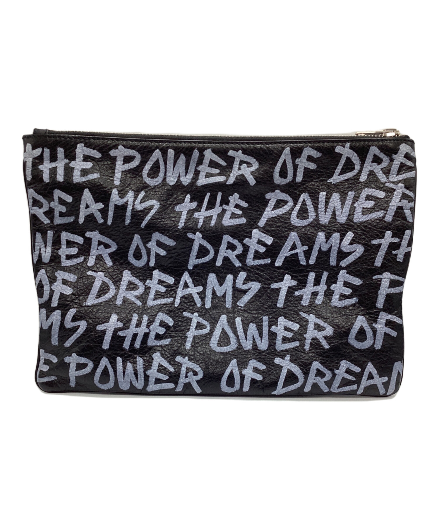 バレンシアガ   492681 ロゴボアクラッチバッグ 中古 BS99 中古・古着通販】BALENCIAGA (バレンシアガ) クラッチバッグ ブラック