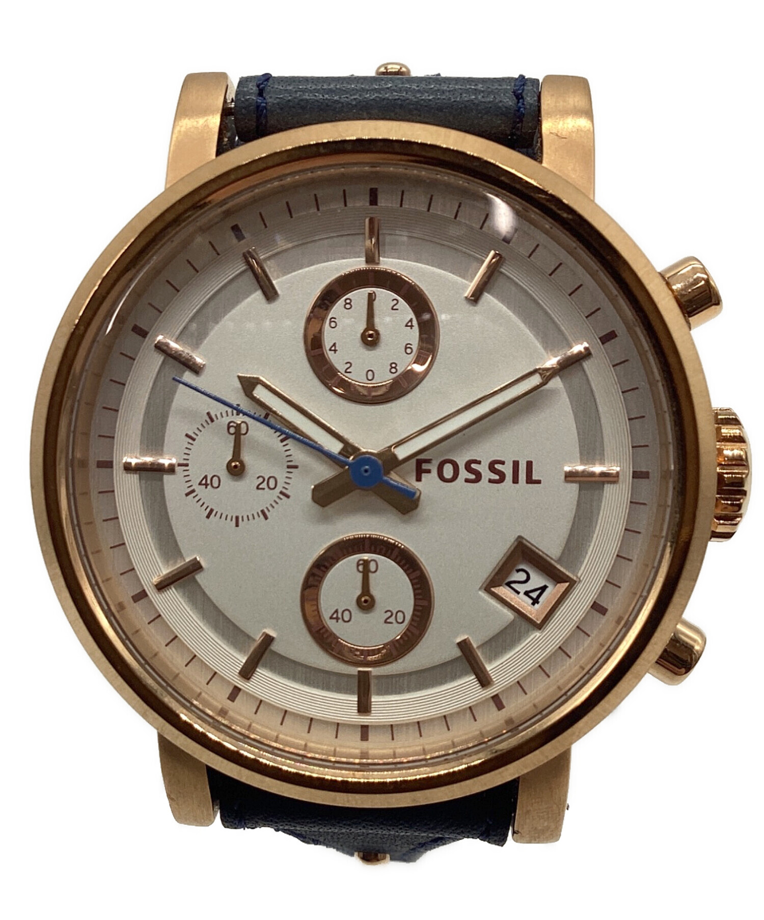 しのちゃんページ 中古・古着通販】FOSSIL (フォッシル) クロノグラフ ホワイト