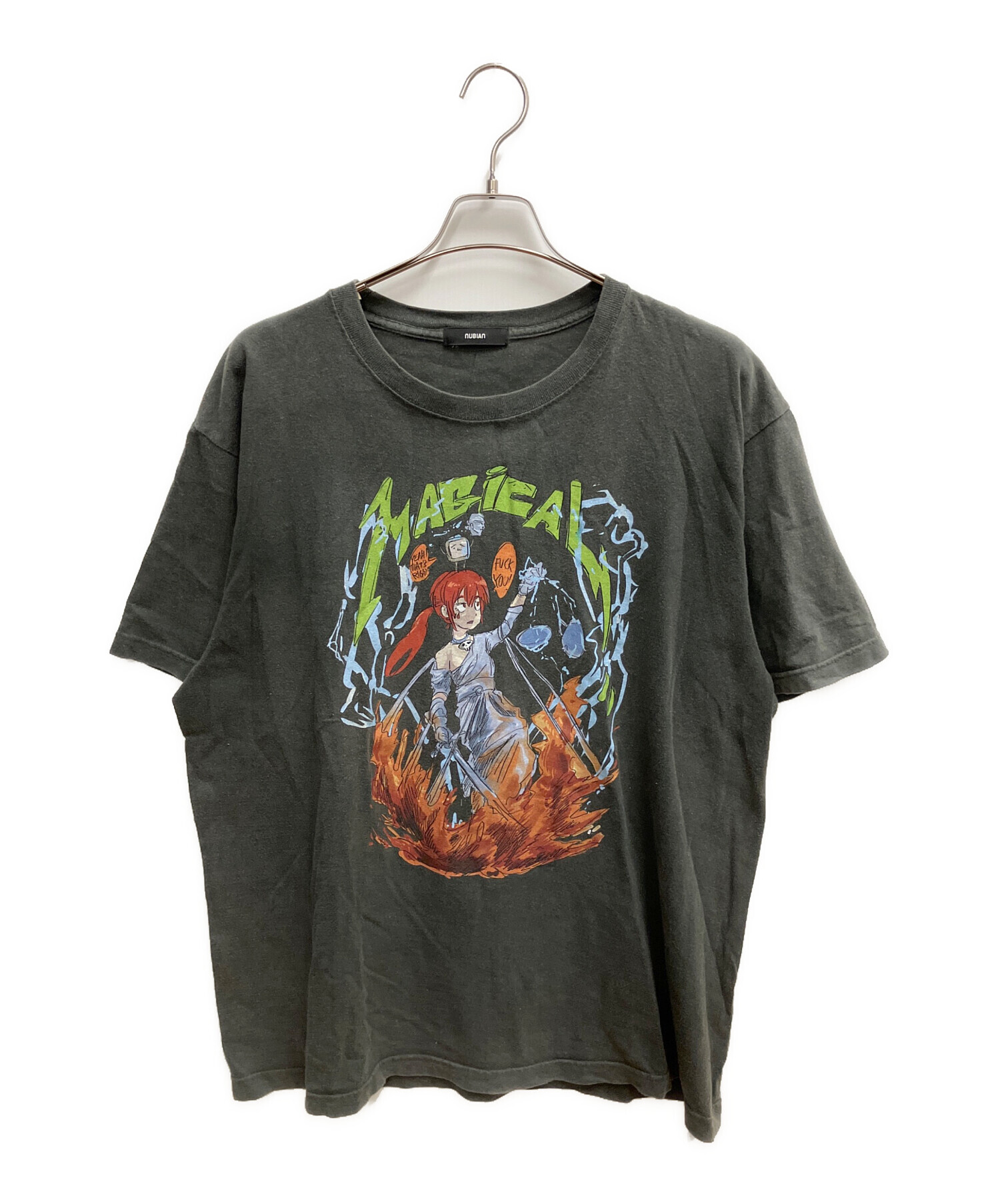 jun inagawa NUBIAN コラボ メタリカオマージュ ビッグシルエット フェード加工 Tシャツ ブラック ジュンイナガワ ヌビアン MAGICAL 中古・古着通販】NUBAN (ヌビアン) JUN INAGAWA (ジュンイナガワ