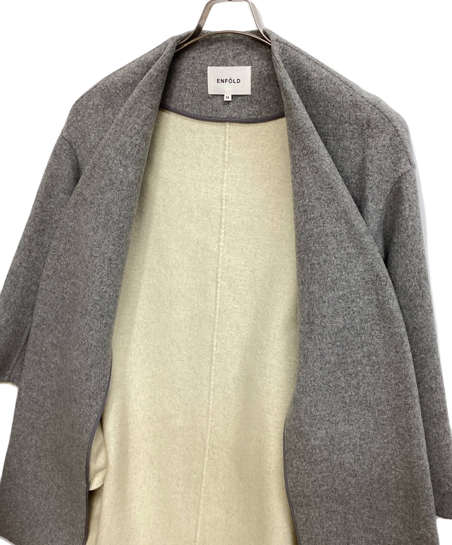 中古・古着通販】ENFOLD (エンフォルド) ウールコート グレー サイズ