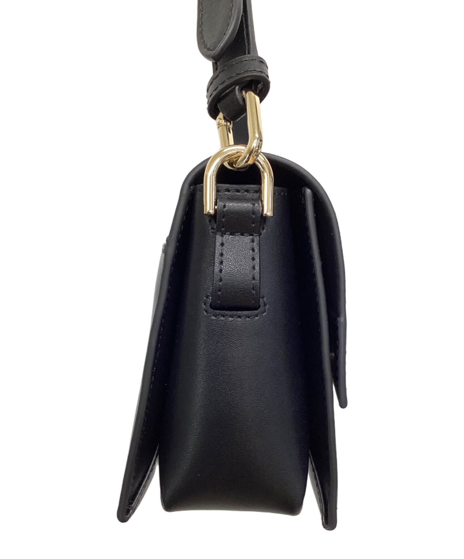 中古・古着通販】FURLA (フルラ) フラップショルダーバッグ ブラック