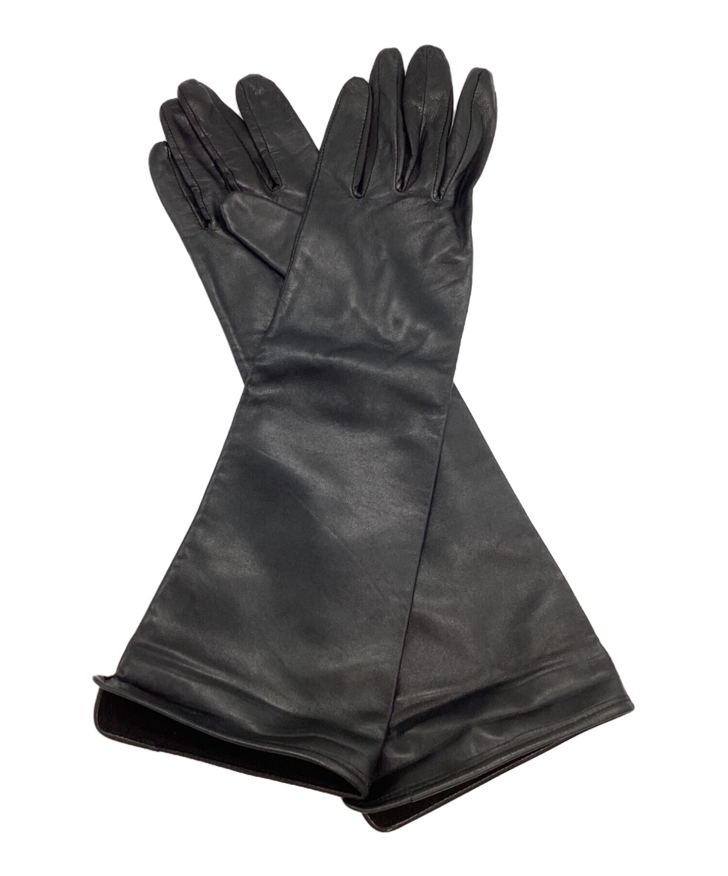 中古・古着通販】Chloe (クロエ) レザーグローブ ブラック サイズ:21cm