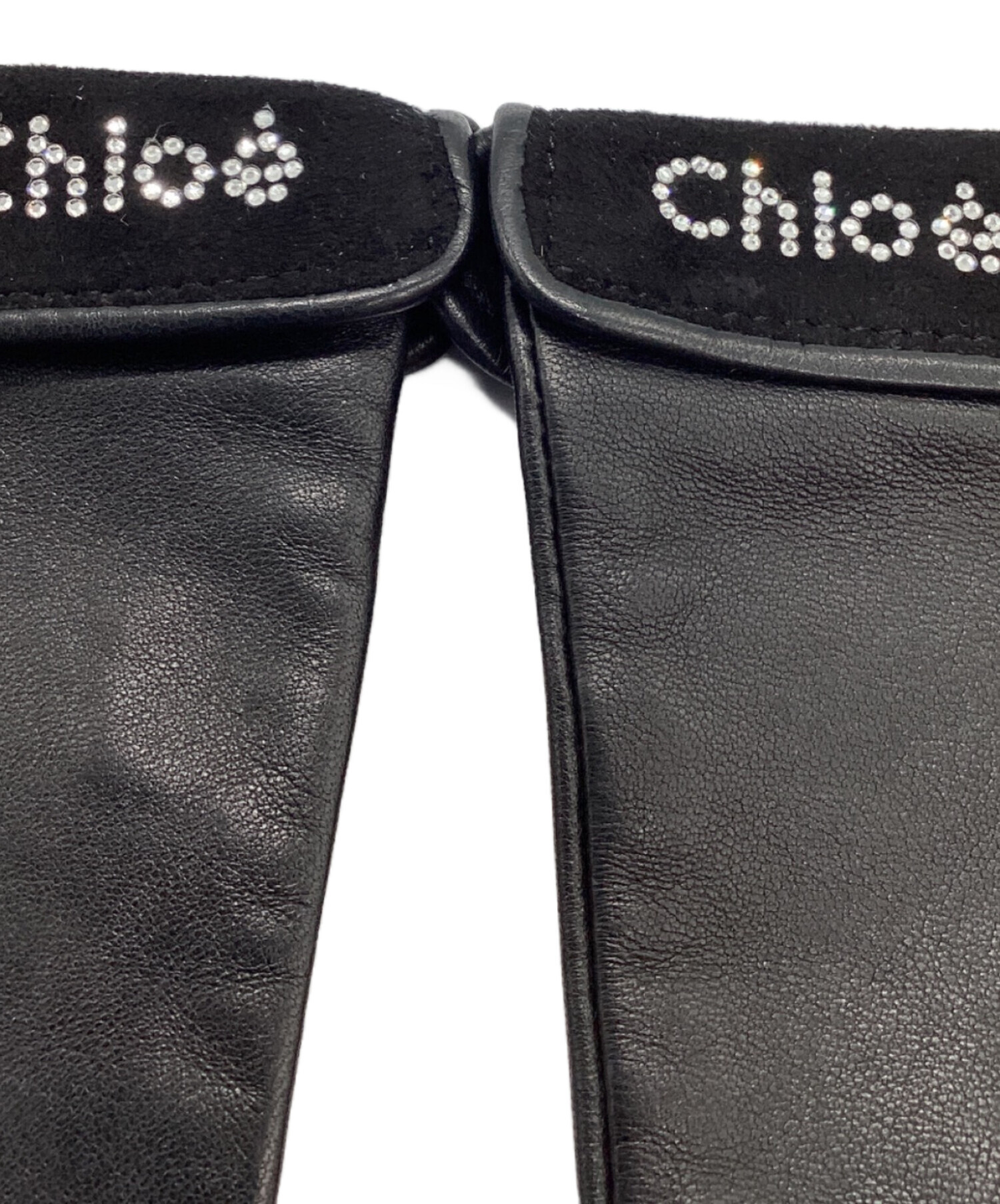 中古・古着通販】Chloe (クロエ) レザーグローブ ブラック サイズ:21cm