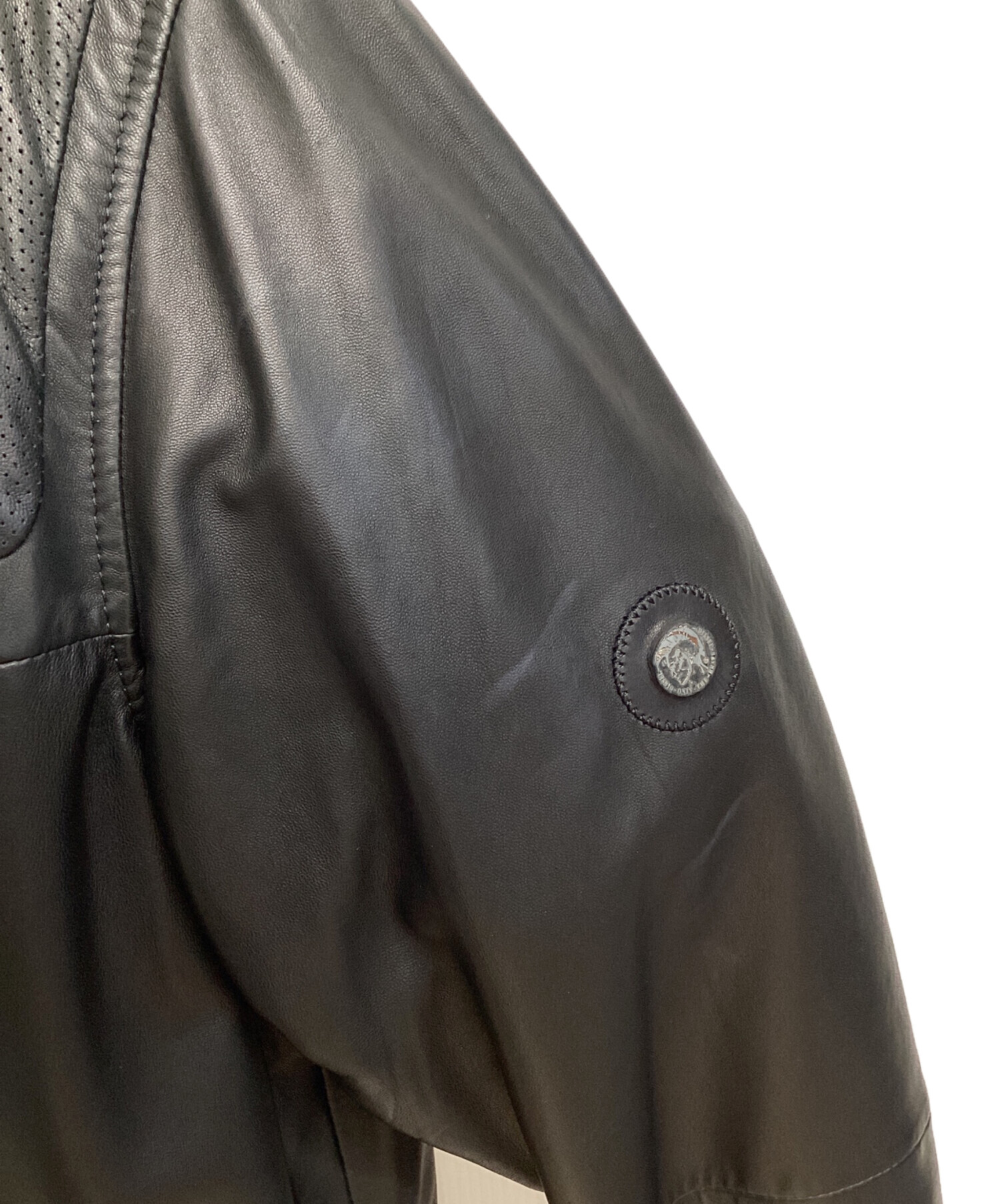 中古・古着通販】DIESEL (ディーゼル) ラムレザーレザージャケット