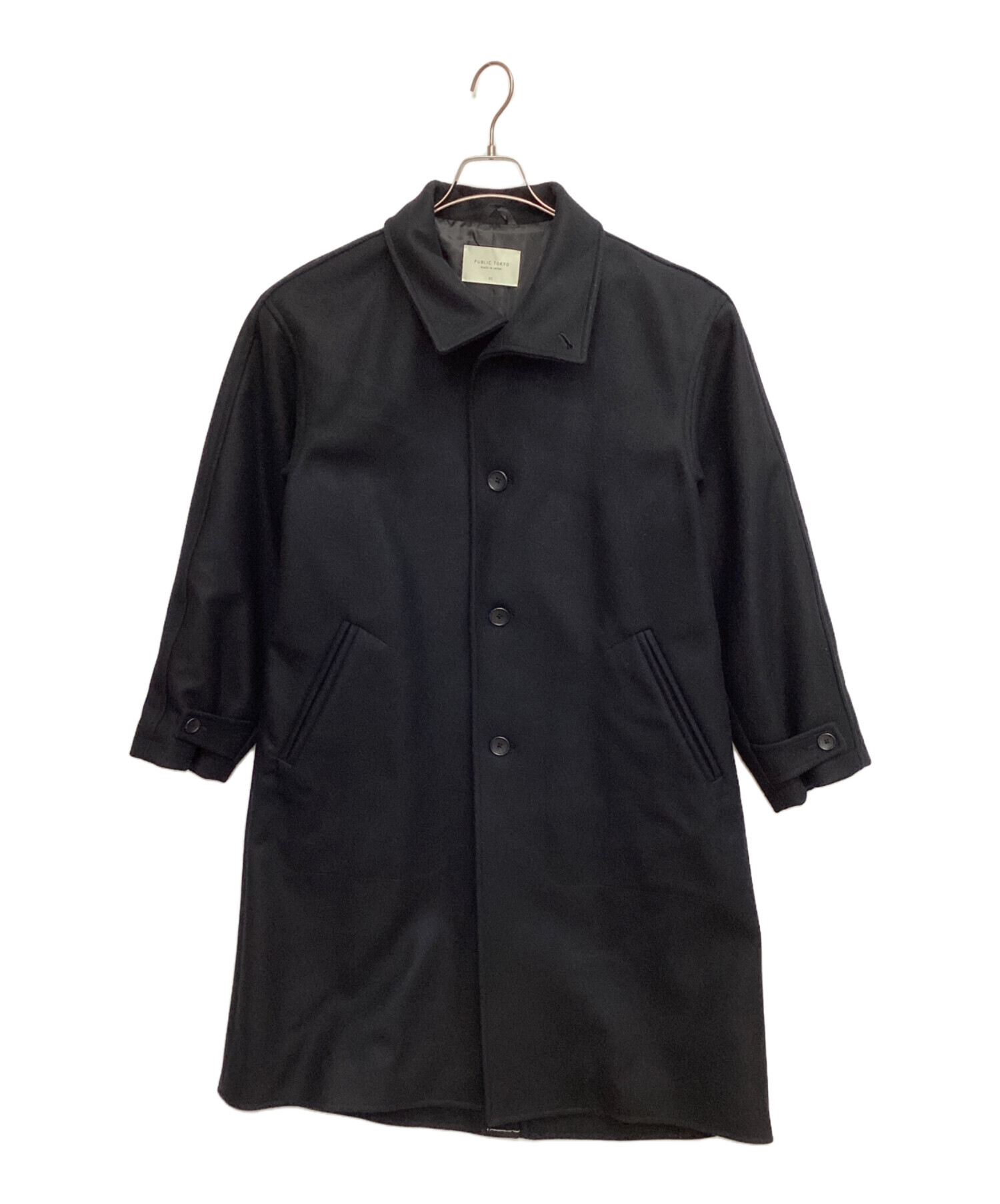 パブリックトウキョウ メルトンオーバーサイズスタンドコート PUBLIC TOKYO（パブリックトウキョウ） チェスターコート コート