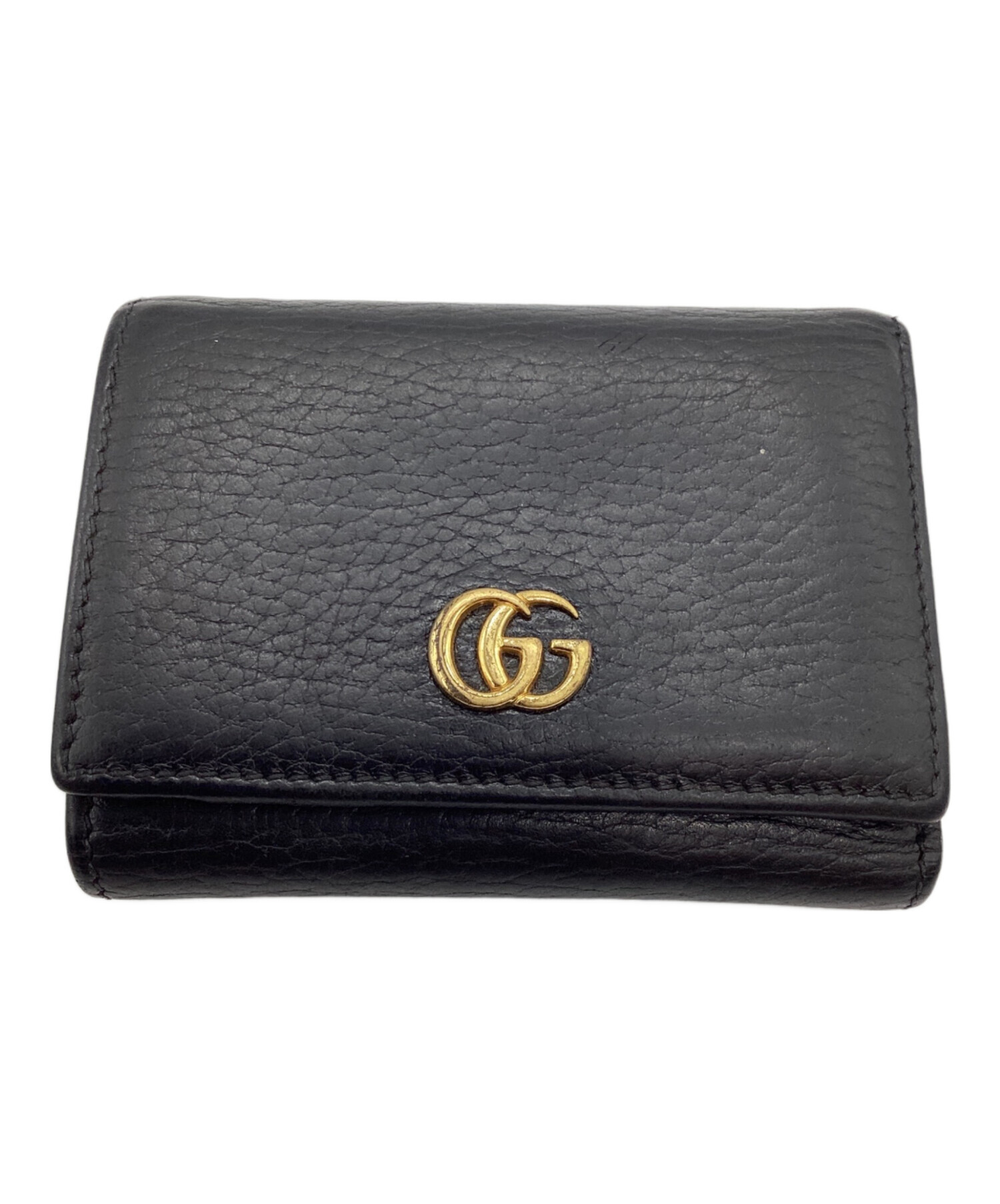 中古・古着通販】GUCCI (グッチ) 3つ折り財布 ブラック｜ブランド 