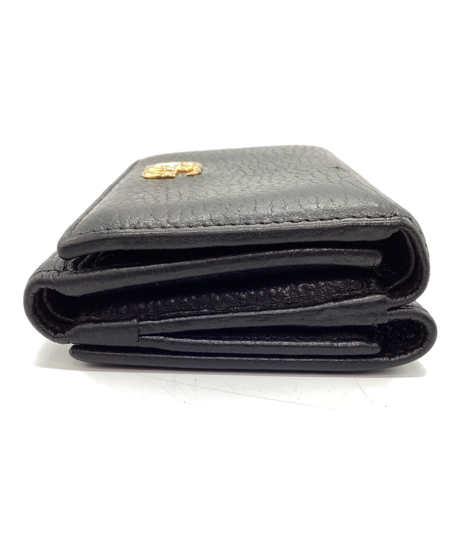 中古・古着通販】GUCCI (グッチ) 3つ折り財布 ブラック｜ブランド 