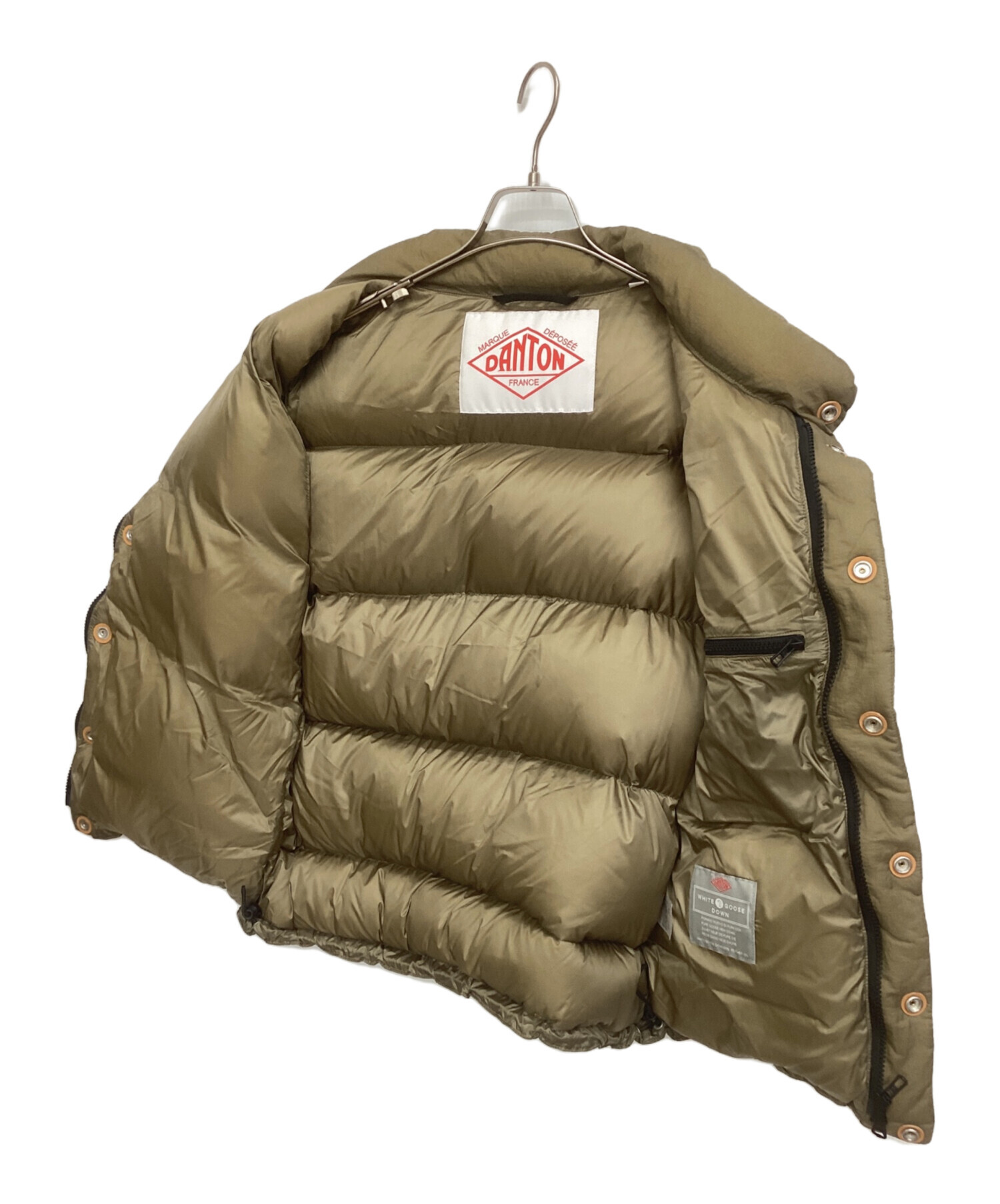 中古・古着通販】DANTON (ダントン) ダウンベスト カーキ サイズ:L