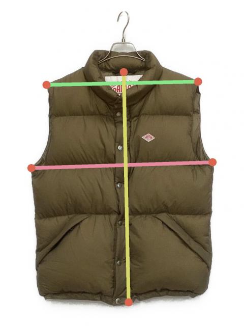 中古・古着通販】DANTON (ダントン) ダウンベスト カーキ サイズ:L
