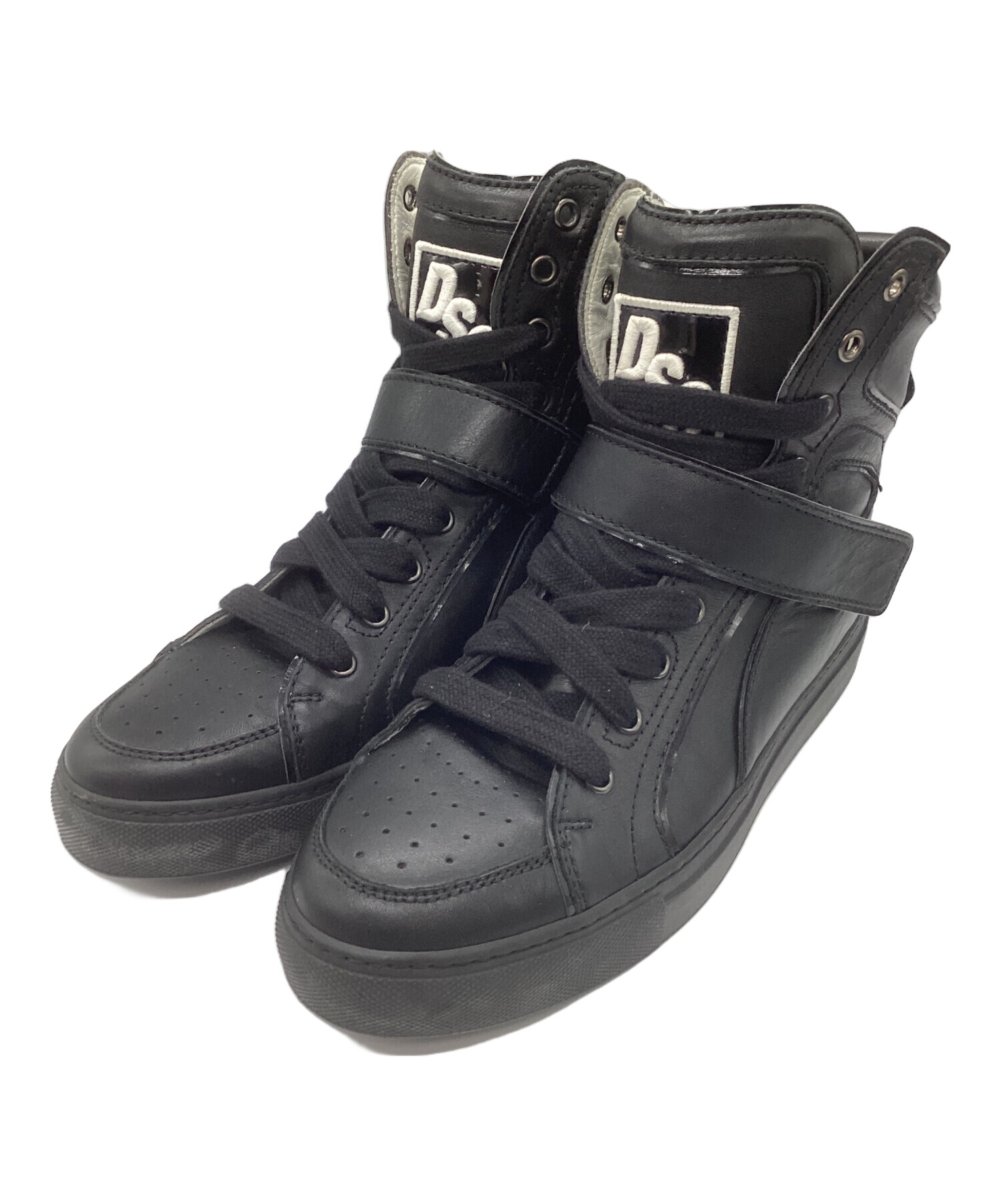 DSQUARED2ディースクエアード スタッズハイカットスニーカー26.5cm黒 中古・古着通販】DSQUARED2 (ディースクエアード) ハイカット