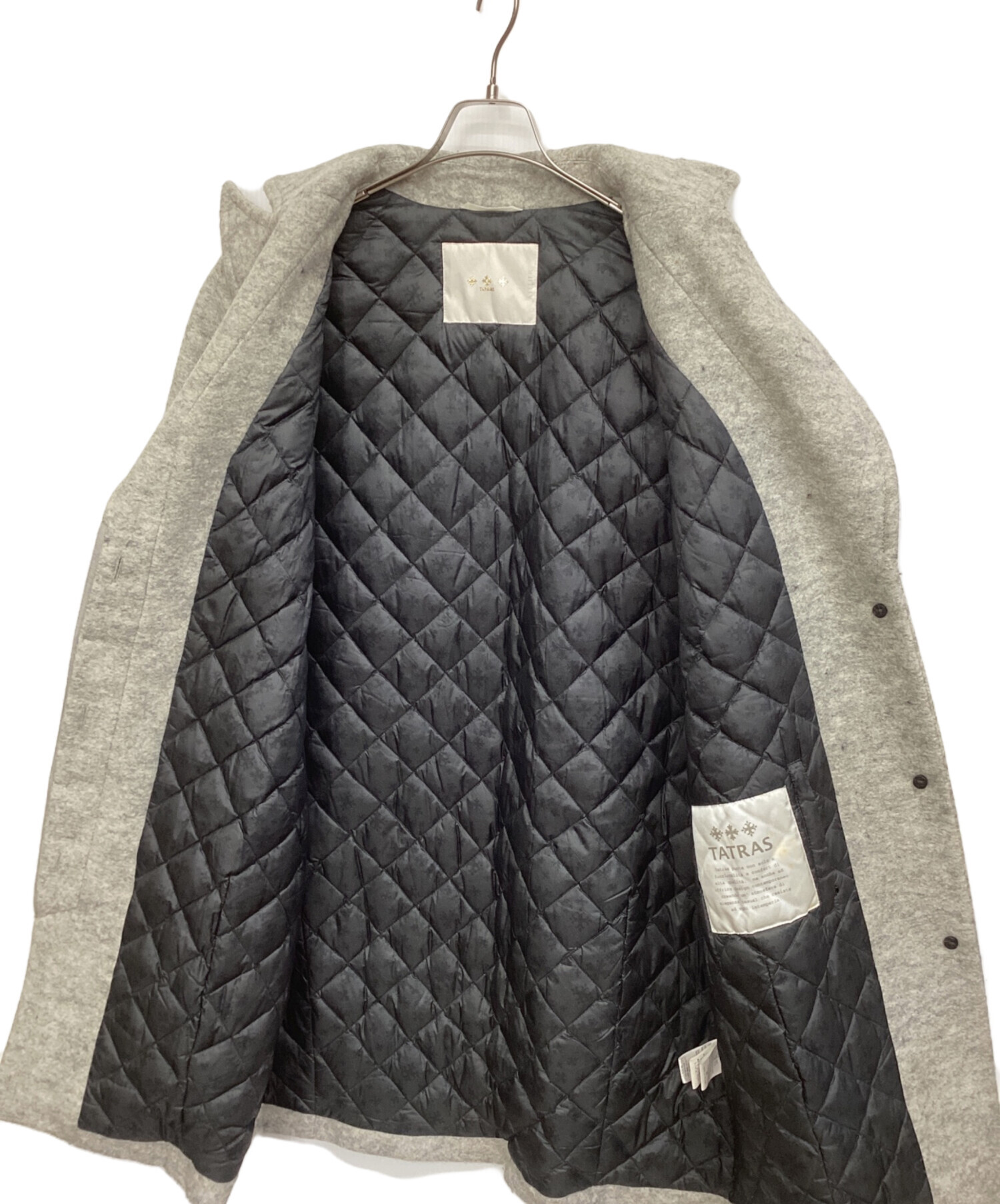 中古・古着通販】TATRAS (タトラス) ウールダウンコート グレー サイズ