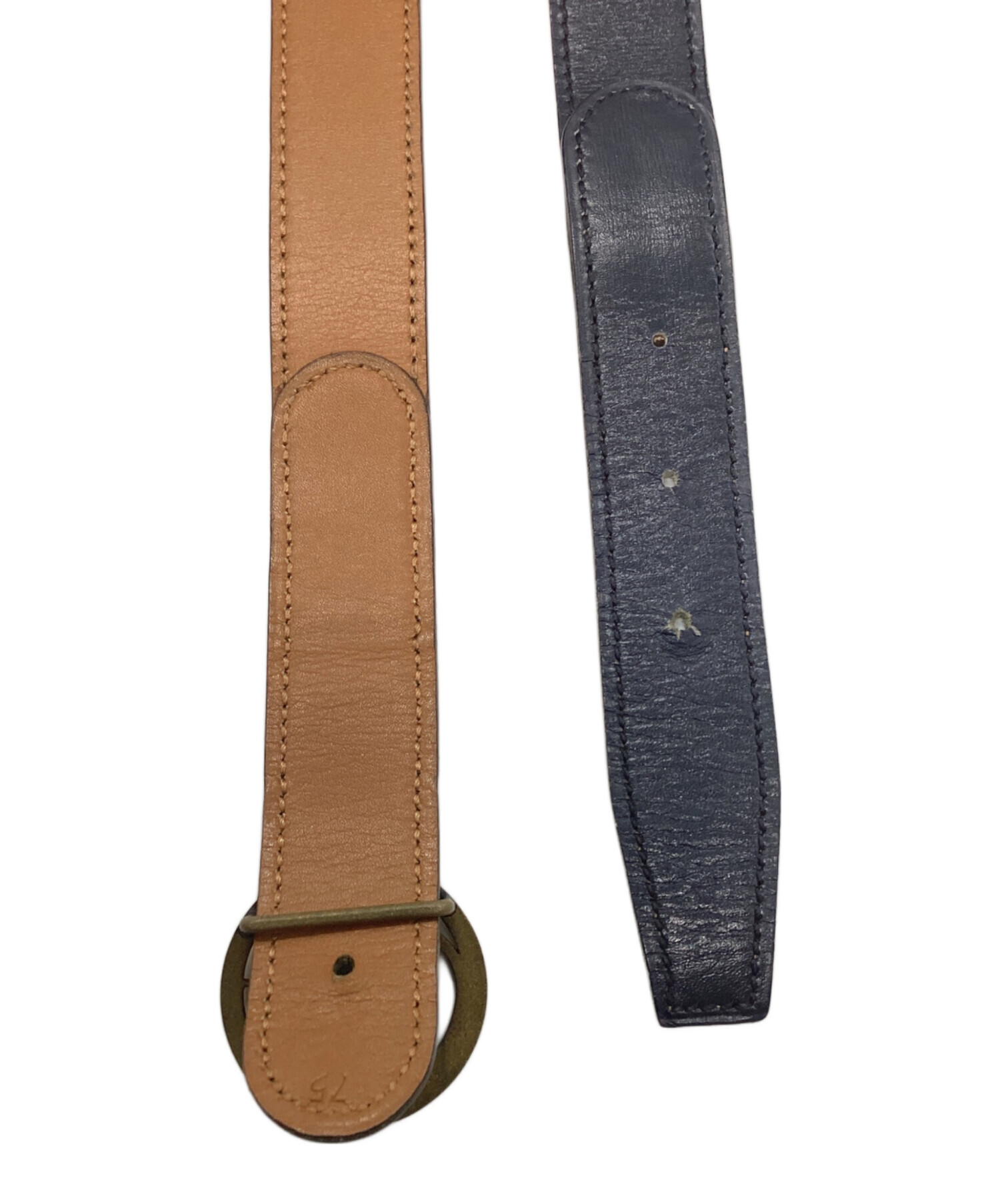 中古・古着通販】HERMES (エルメス) ホースバックルベルト ネイビー