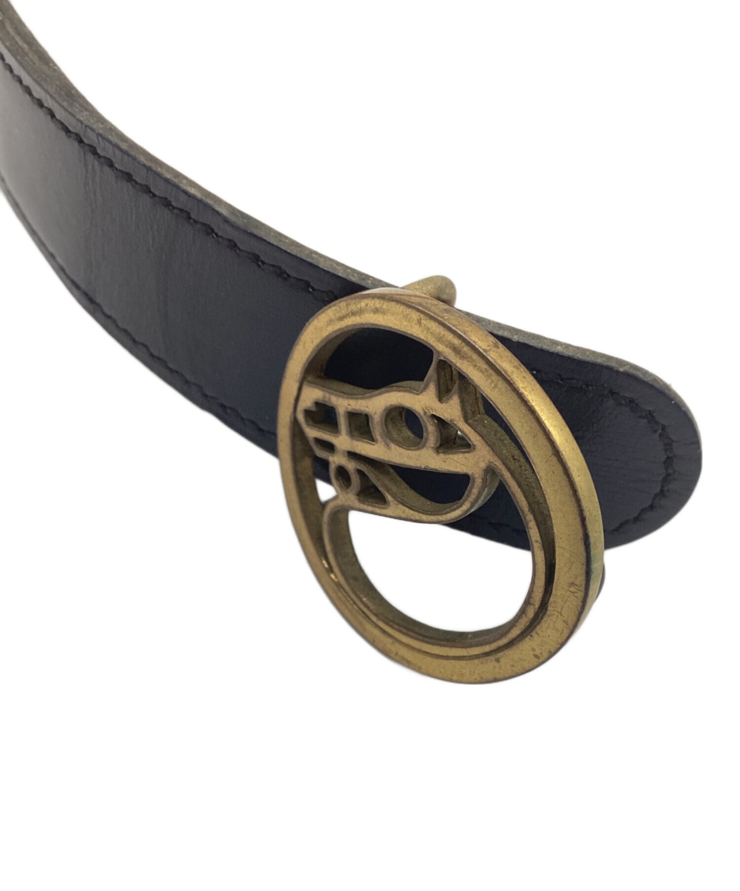 中古・古着通販】HERMES (エルメス) ホースバックルベルト ネイビー