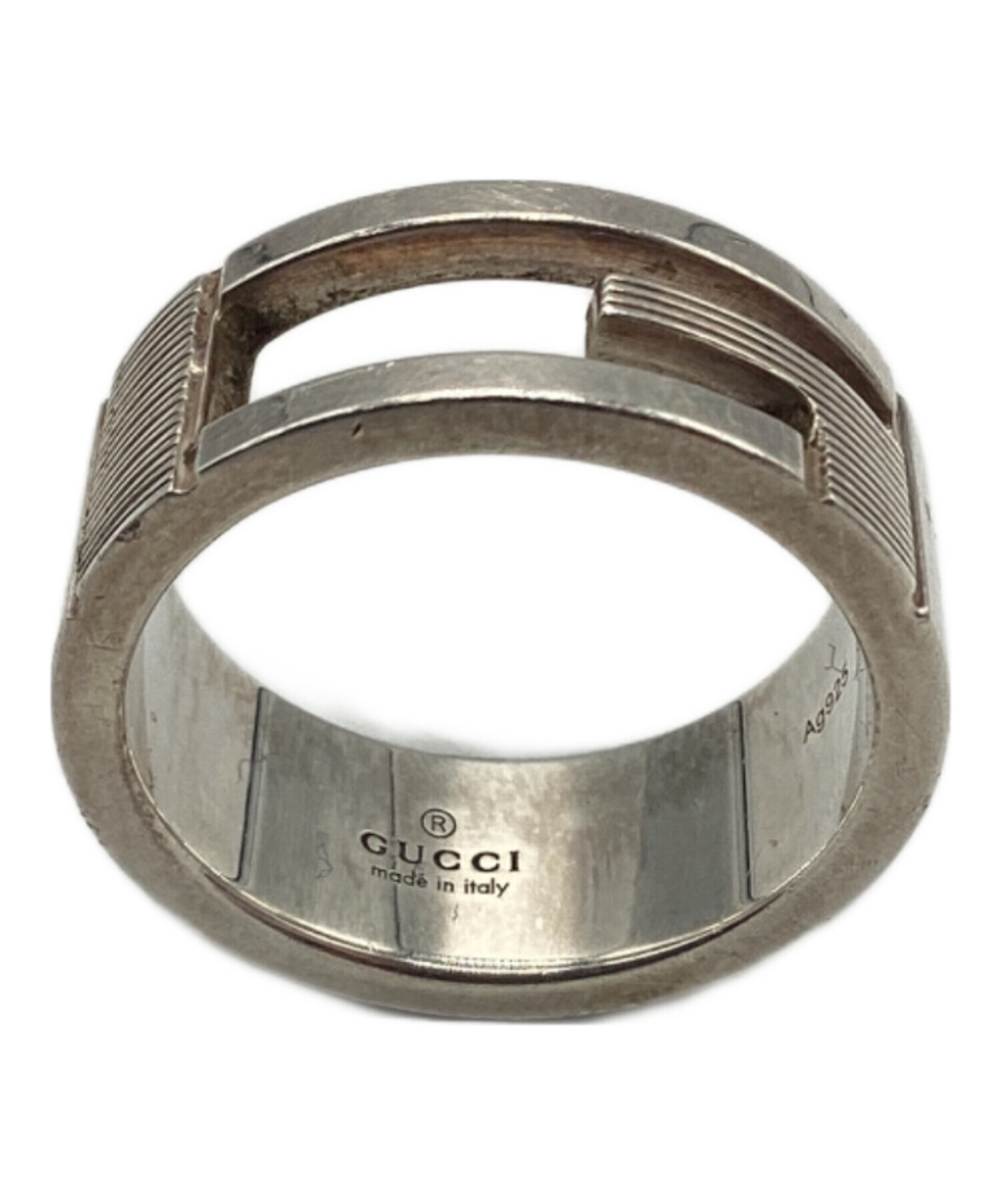 中古・古着通販】GUCCI (グッチ) Gリング シルバー サイズ:17 