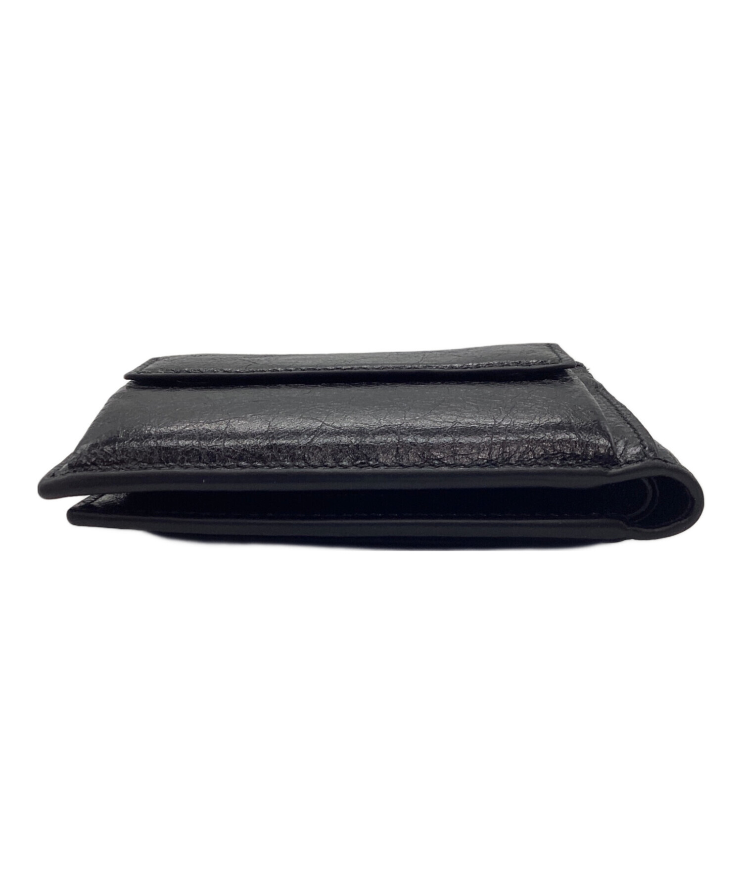 中古・古着通販】BALENCIAGA (バレンシアガ) 2つ折り財布 ブラック