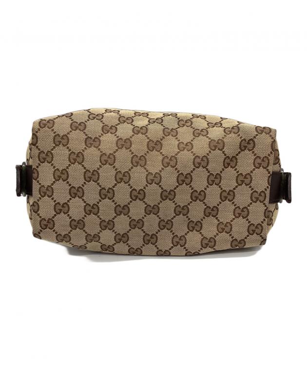 GUCCI キャンバスポーチ 中古・古着通販】GUCCI (グッチ) GGキャンバスポーチ ブラウン