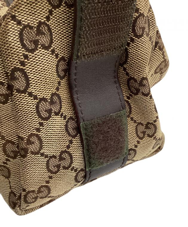 中古・古着通販】GUCCI (グッチ) GGキャンバスポーチ ブラウン