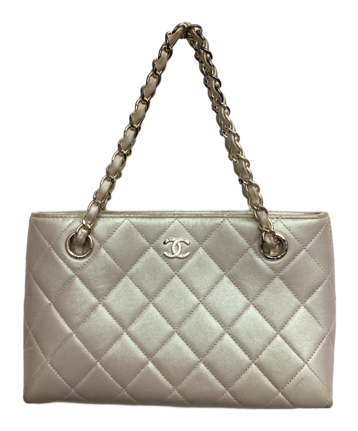 中古・古着通販】CHANEL (シャネル) チェーントートバッグ パール