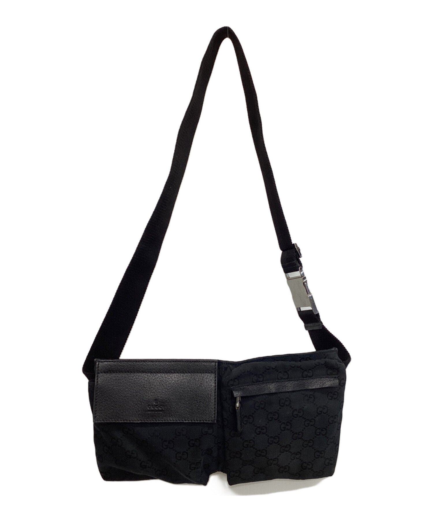 GUCCI ブラック ウエストポーチ 中古・古着通販】GUCCI (グッチ) ウエストポーチ ブラック｜ブランド