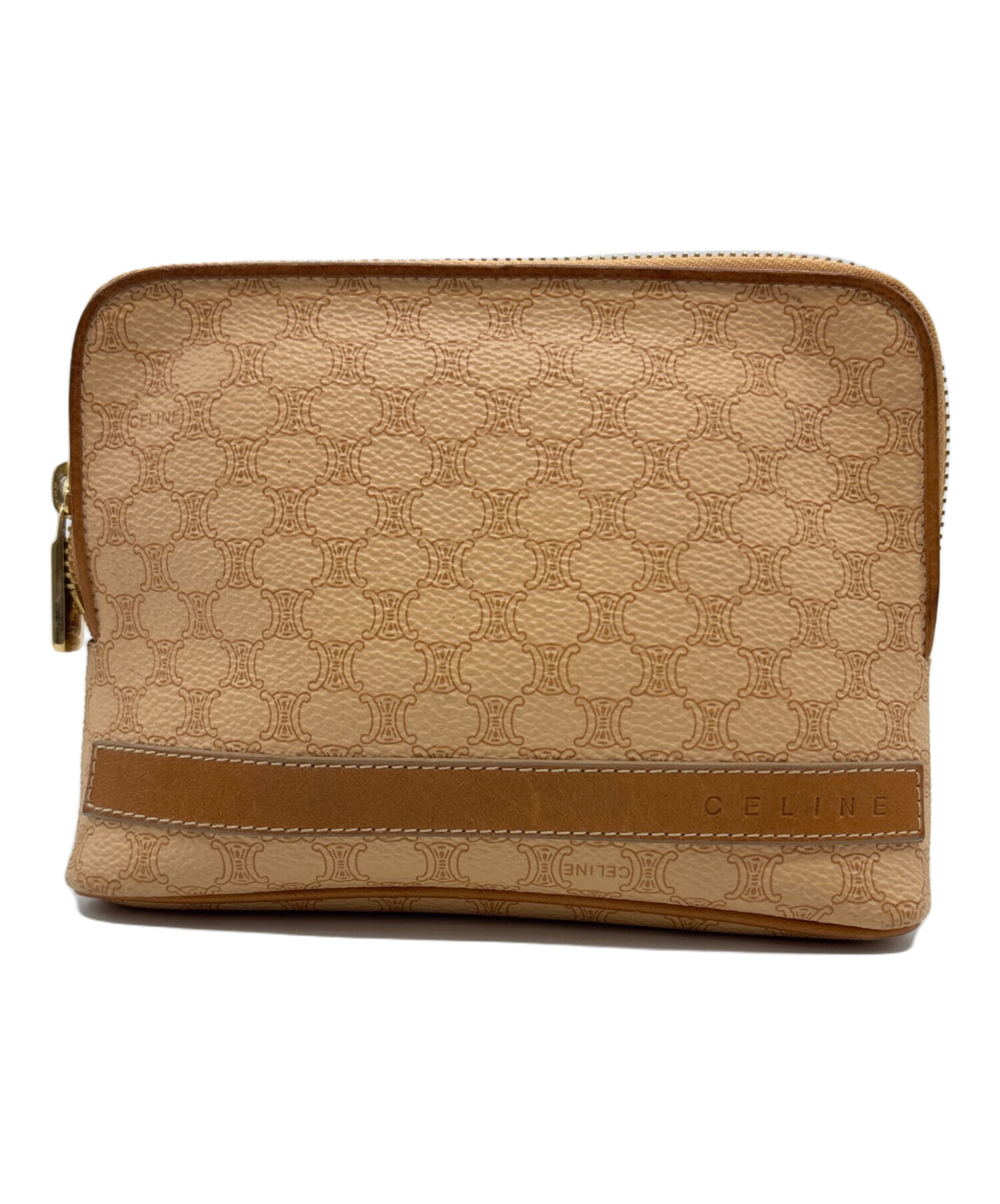 中古・古着通販】CELINE (セリーヌ) コスメポーチ ベージュ｜ブランド 