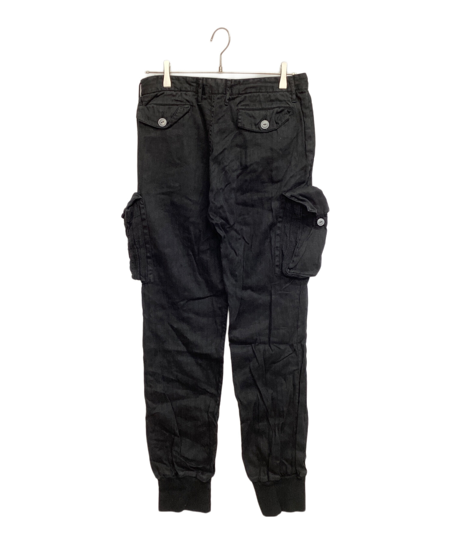 中古・古着通販】KAPITAL (キャピタル) リネン混カーゴパンツ ブラック