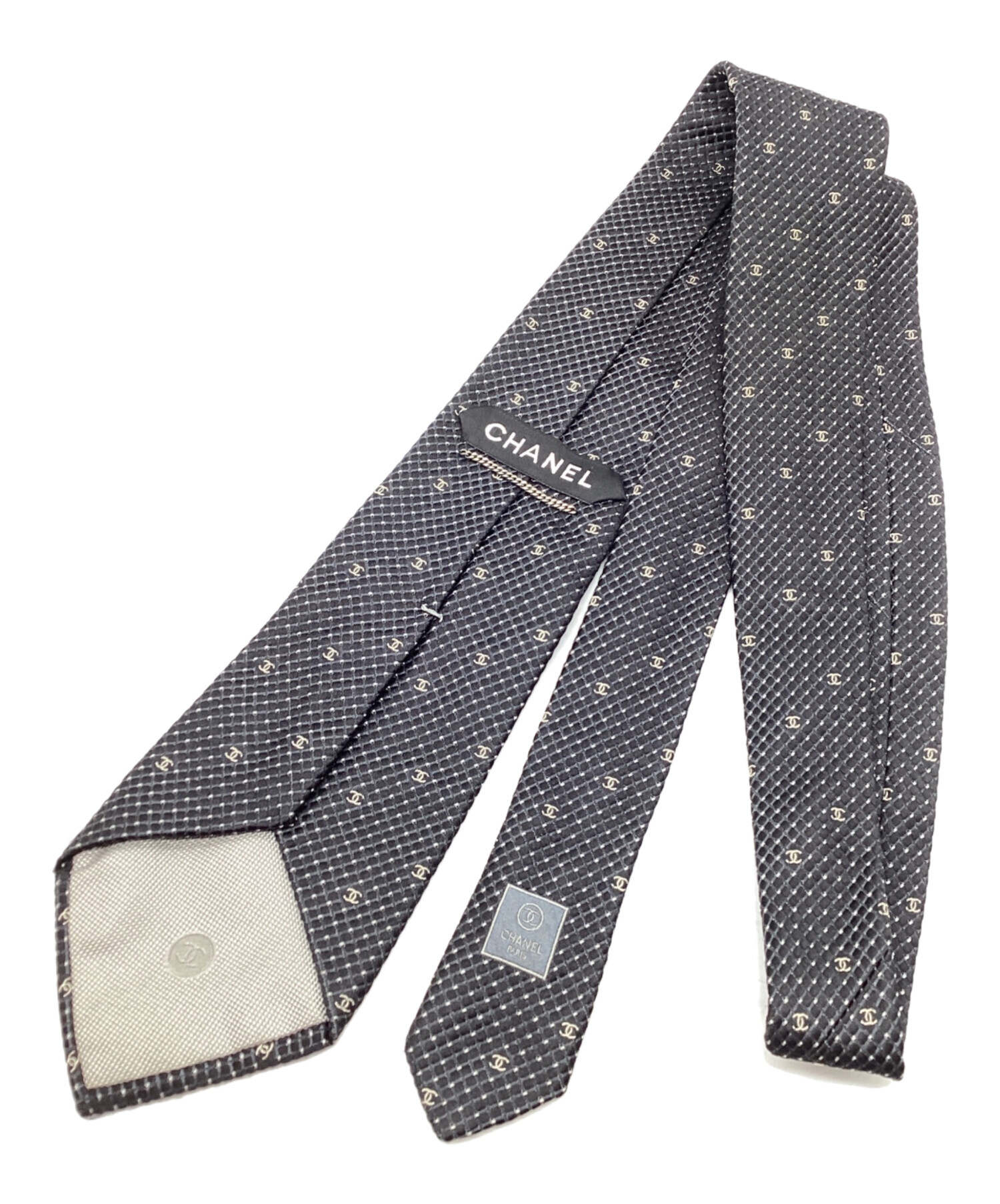 中古・古着通販】CHANEL (シャネル) ネクタイ ブラック サイズ:FREE