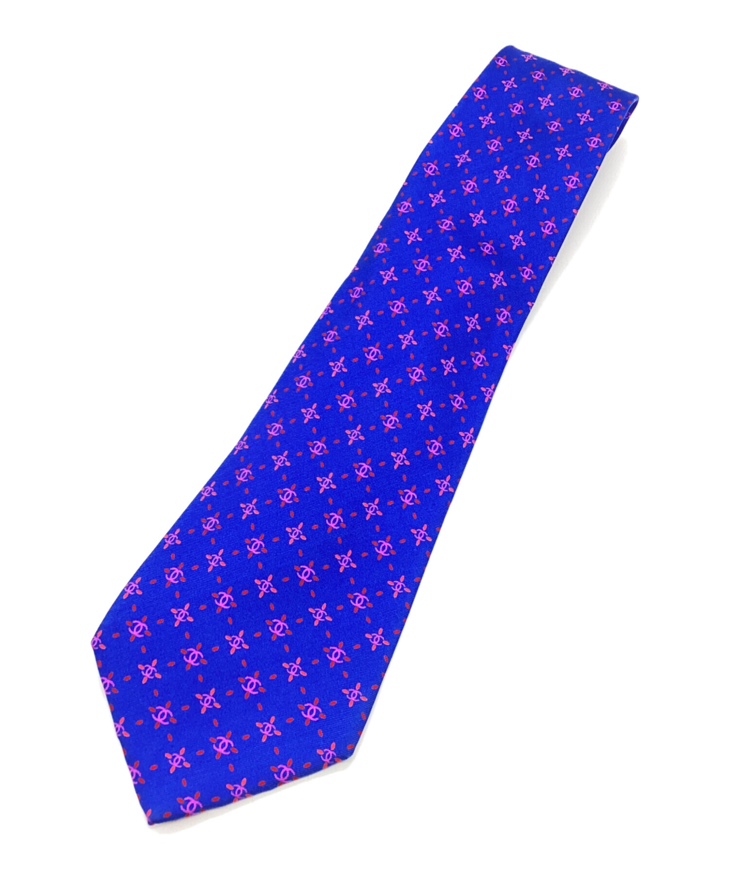 CHANEL　シャネル　ネクタイ　ブルー 中古・古着通販】CHANEL (シャネル) ネクタイ ブルー×パープル サイズ