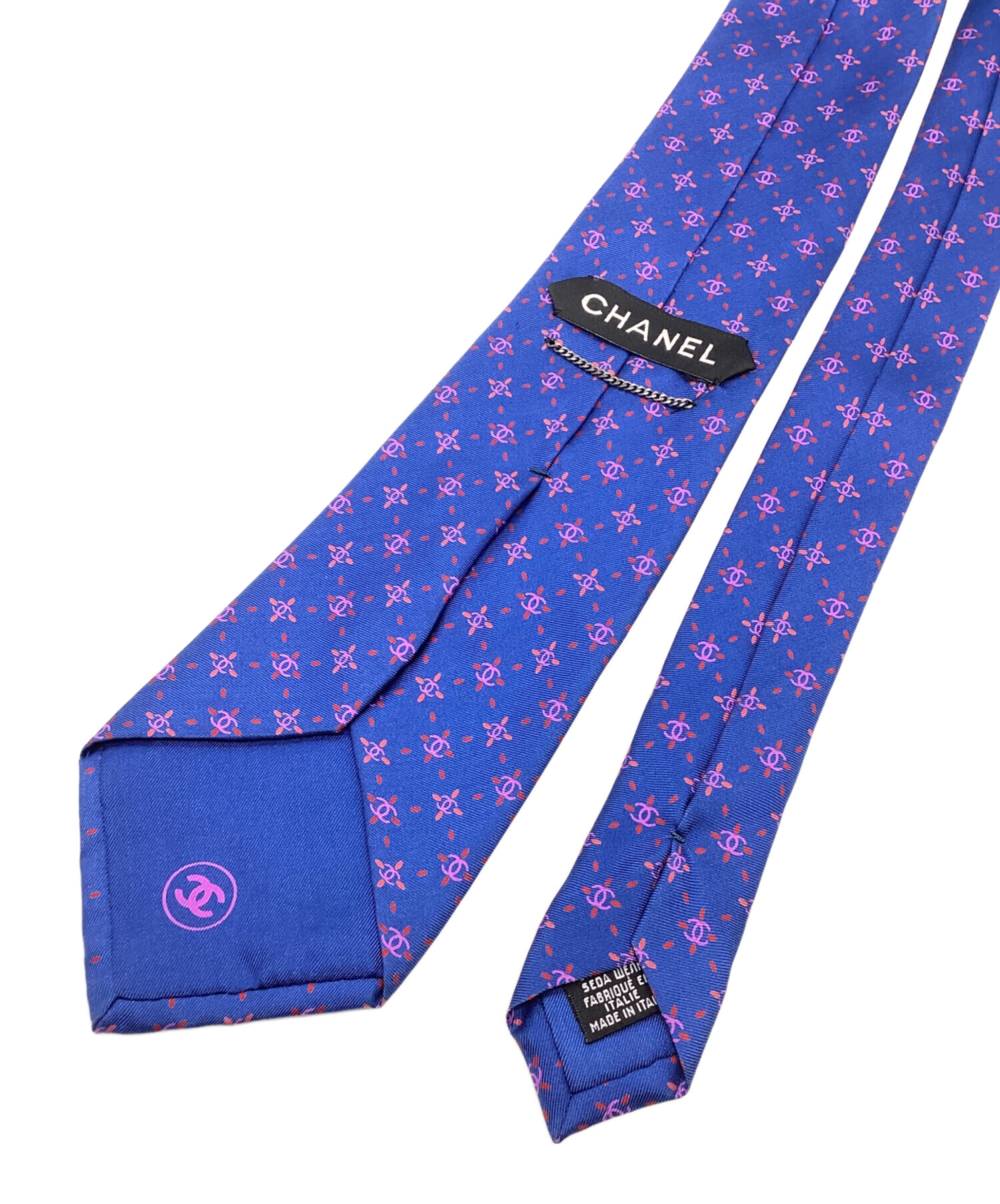 中古・古着通販】CHANEL (シャネル) ネクタイ ブルー×パープル サイズ