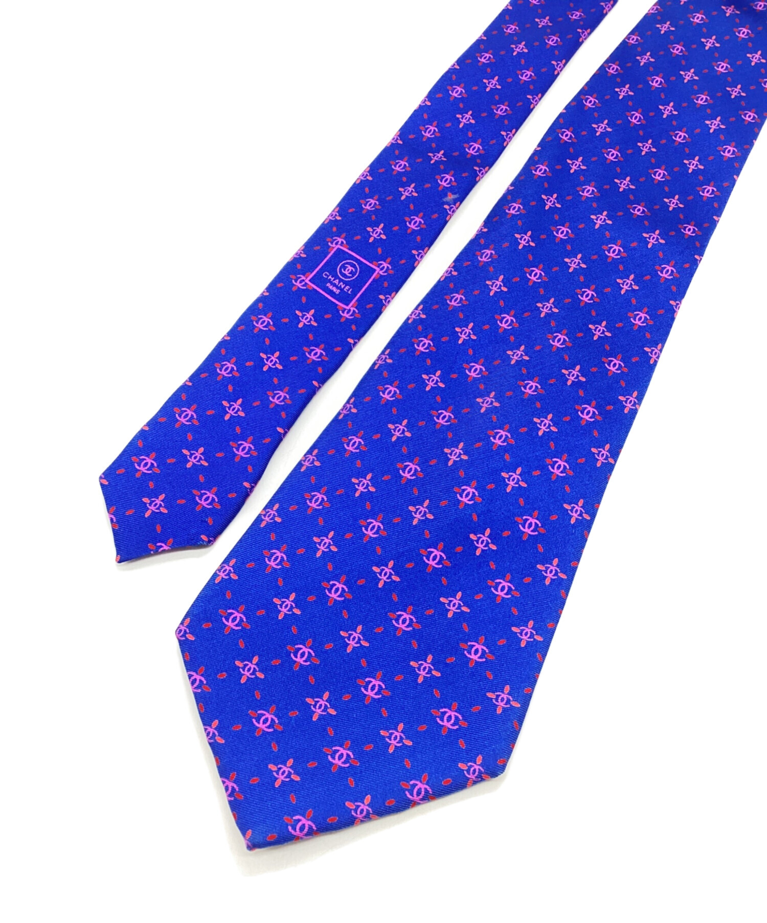 シャネル　ネクタイ　青 中古・古着通販】CHANEL (シャネル) ネクタイ ブルー×パープル サイズ